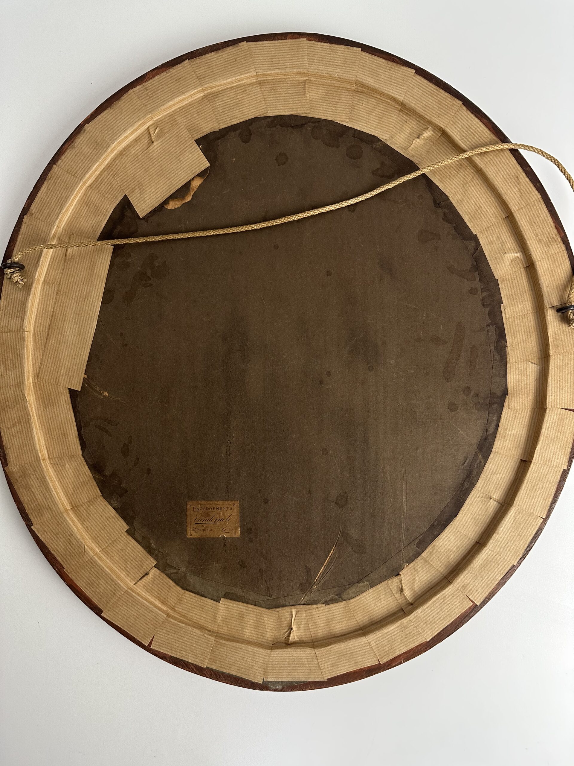 Ancien cadre broderie sur soie – Image 10