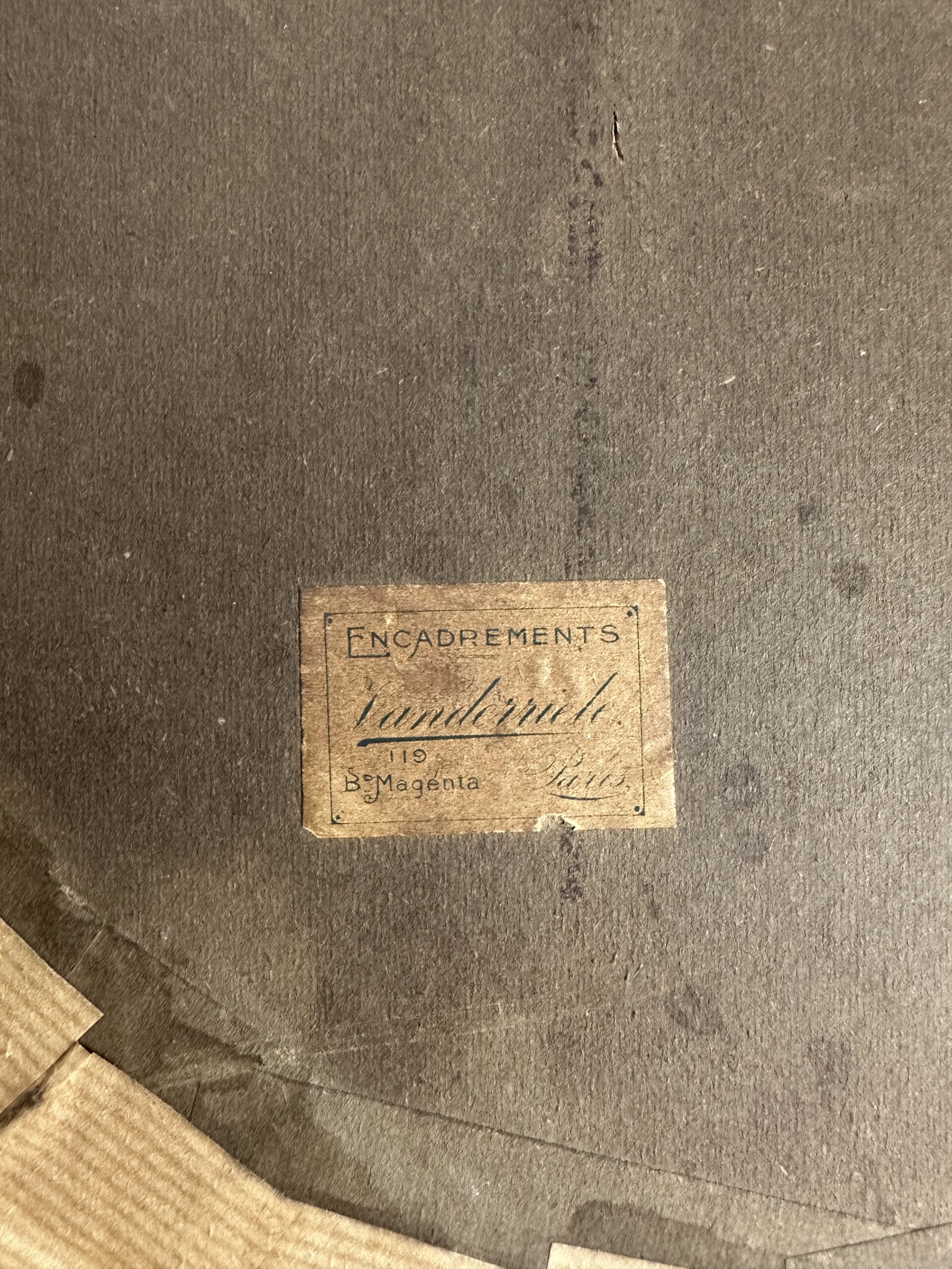 Ancien cadre broderie sur soie – Image 11