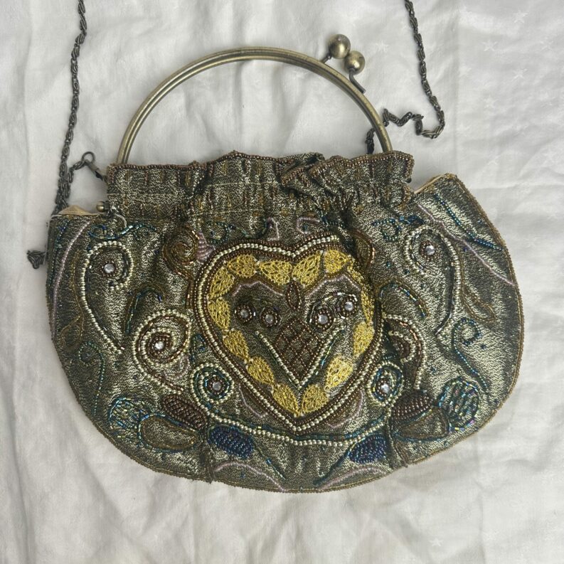 petit sac pochette perlé vintage