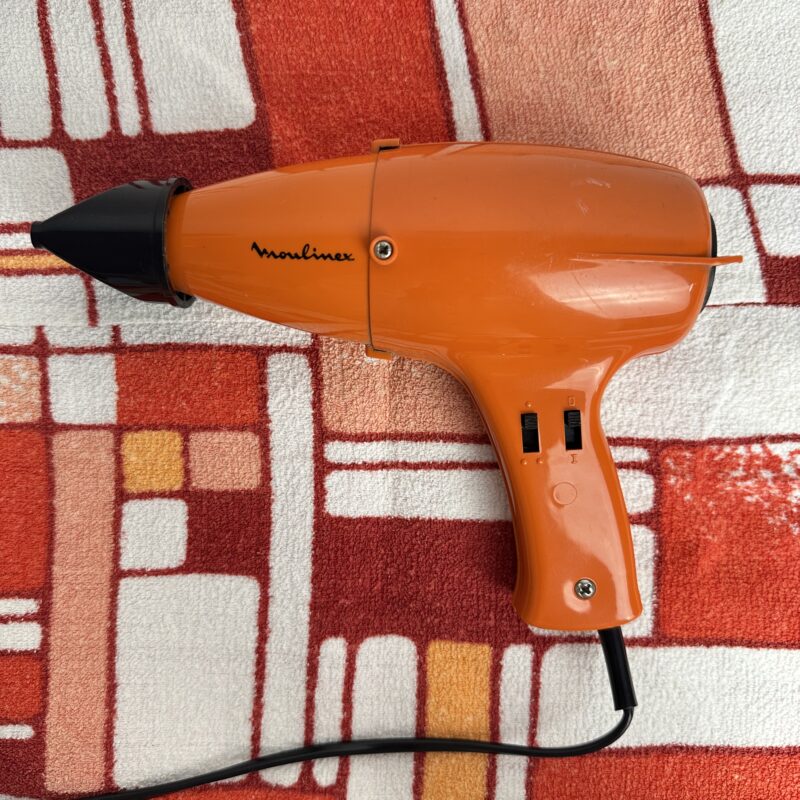 Sèche cheveux vintage Moulinex orange