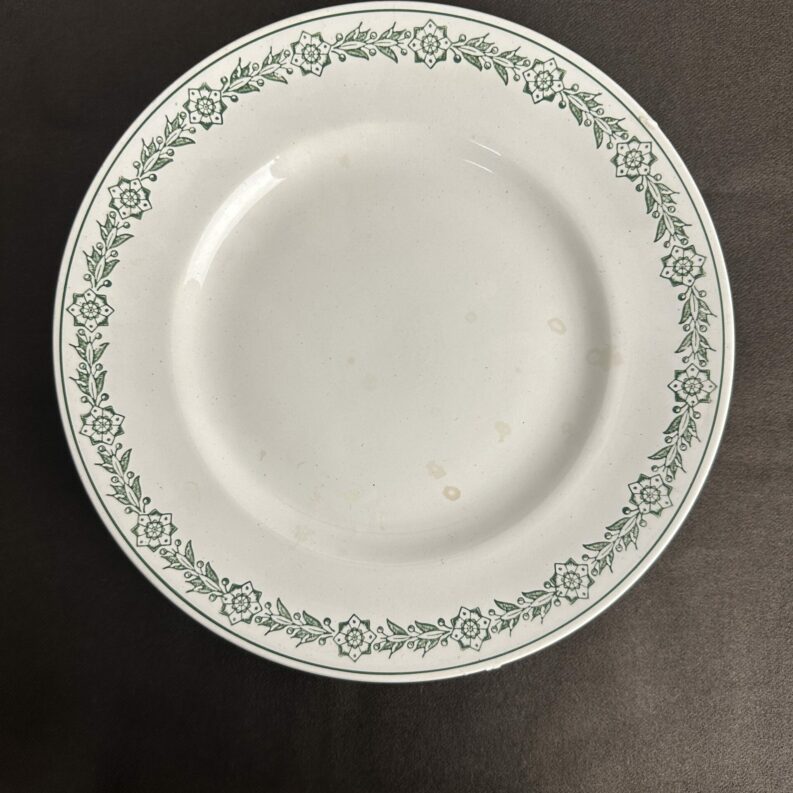 Ancien compotier Saint Amand décor vert