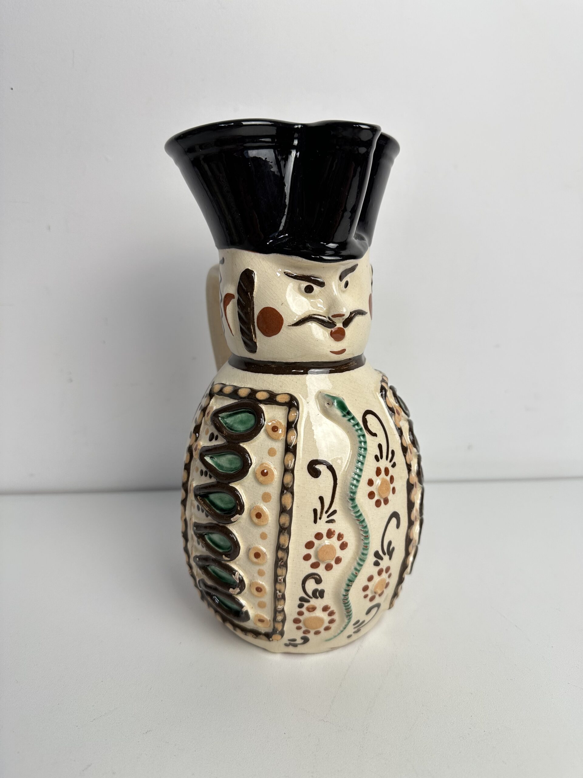 Pichet vintage céramique anthropomorphe hongrois – Image 2