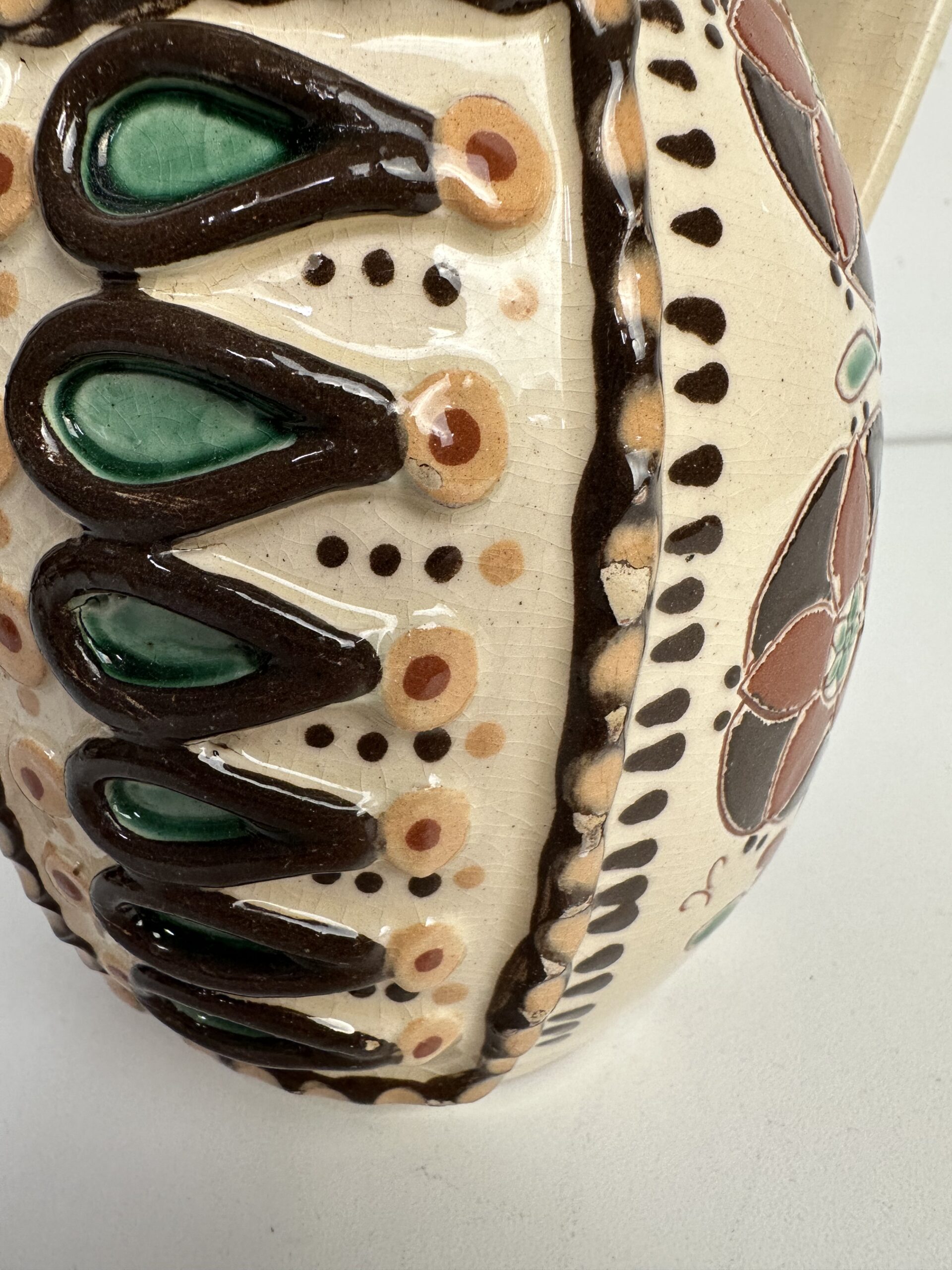 Pichet vintage céramique anthropomorphe hongrois – Image 5