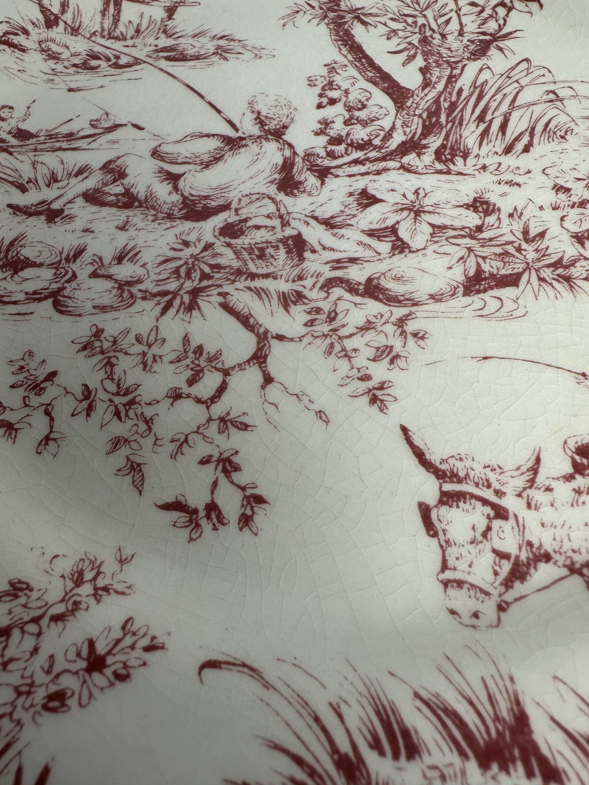 8 assiettes plates Gien Toile de Jouy – Image 12