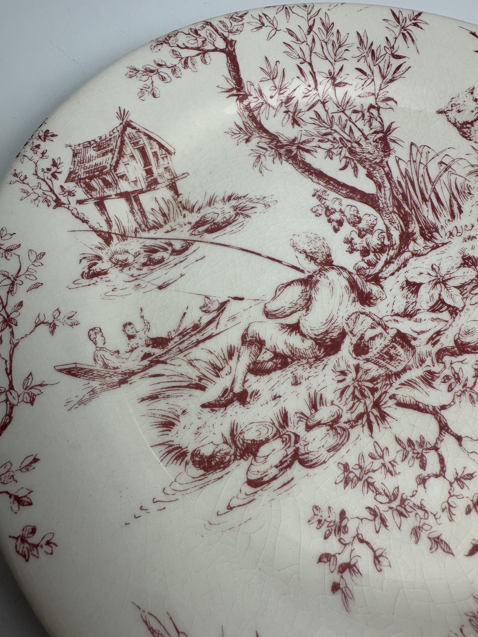 8 assiettes plates Gien Toile de Jouy – Image 13