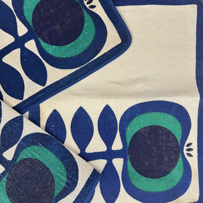 Set de table vintage rétro années 60-70