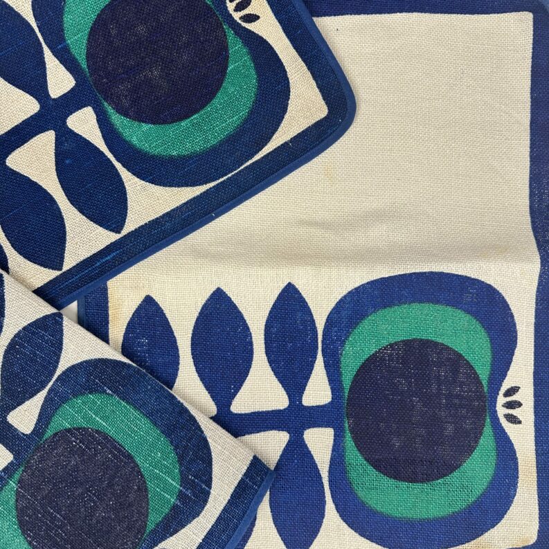 Set de table vintage rétro années 60-70