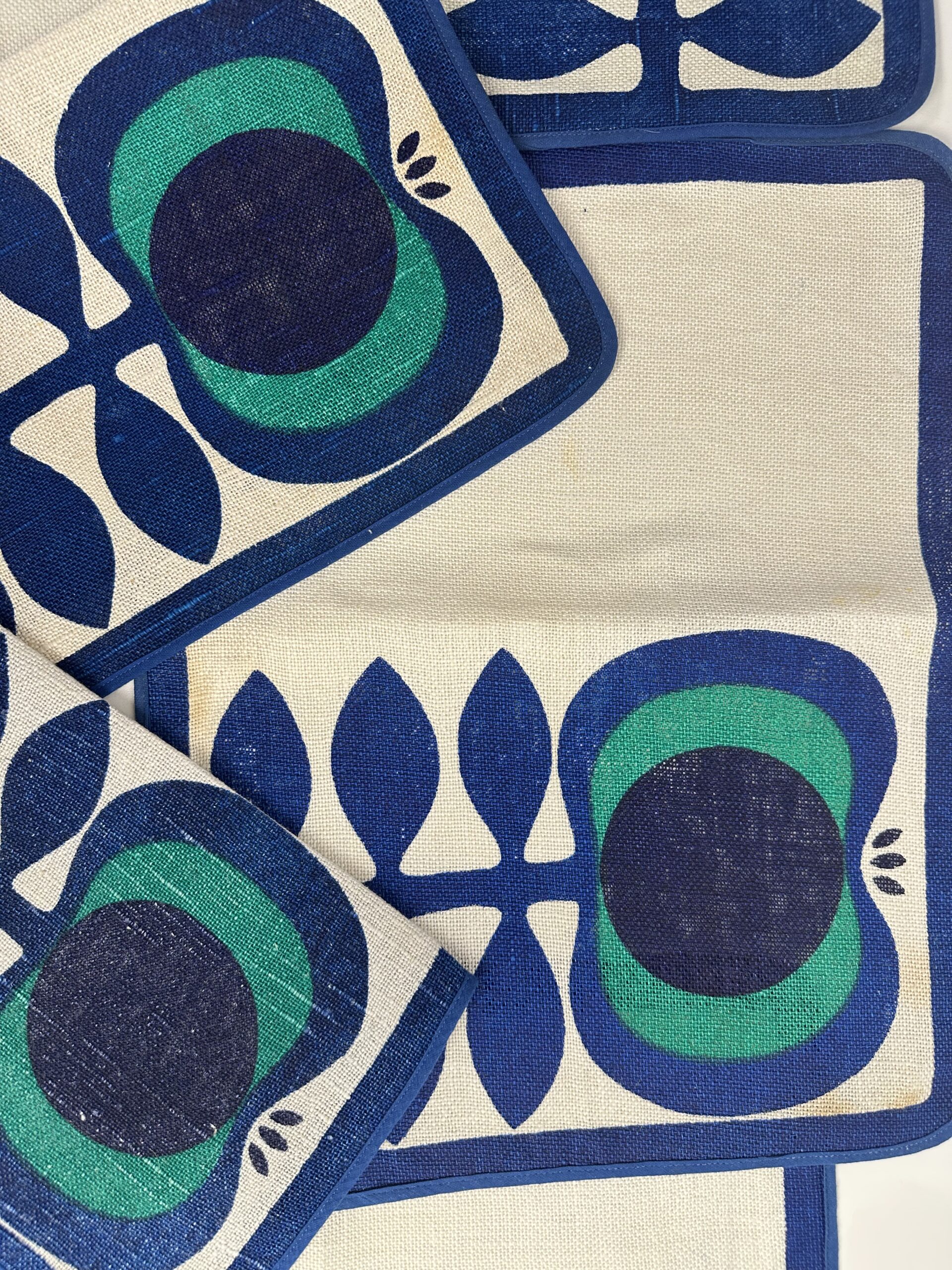 Set de table vintage rétro années 60-70