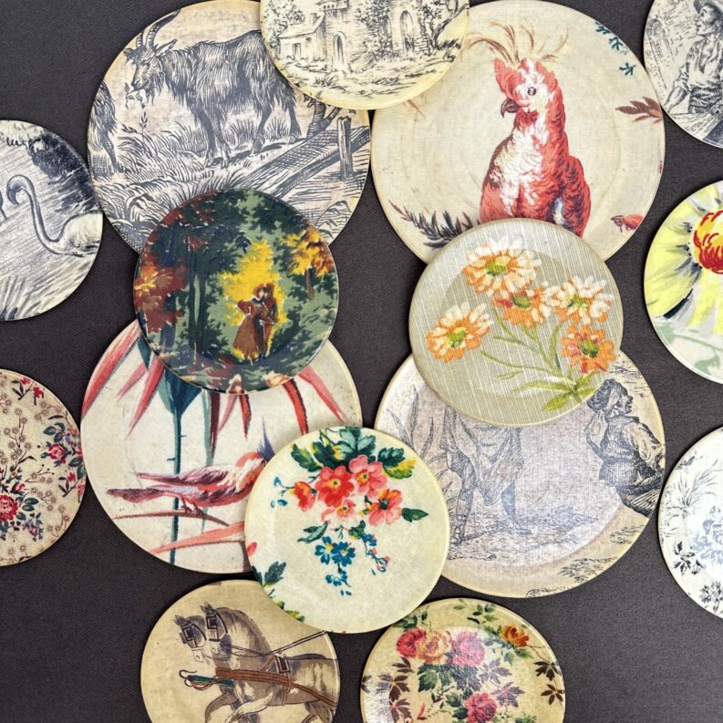 Dessous de verres vintage en fibre de verre