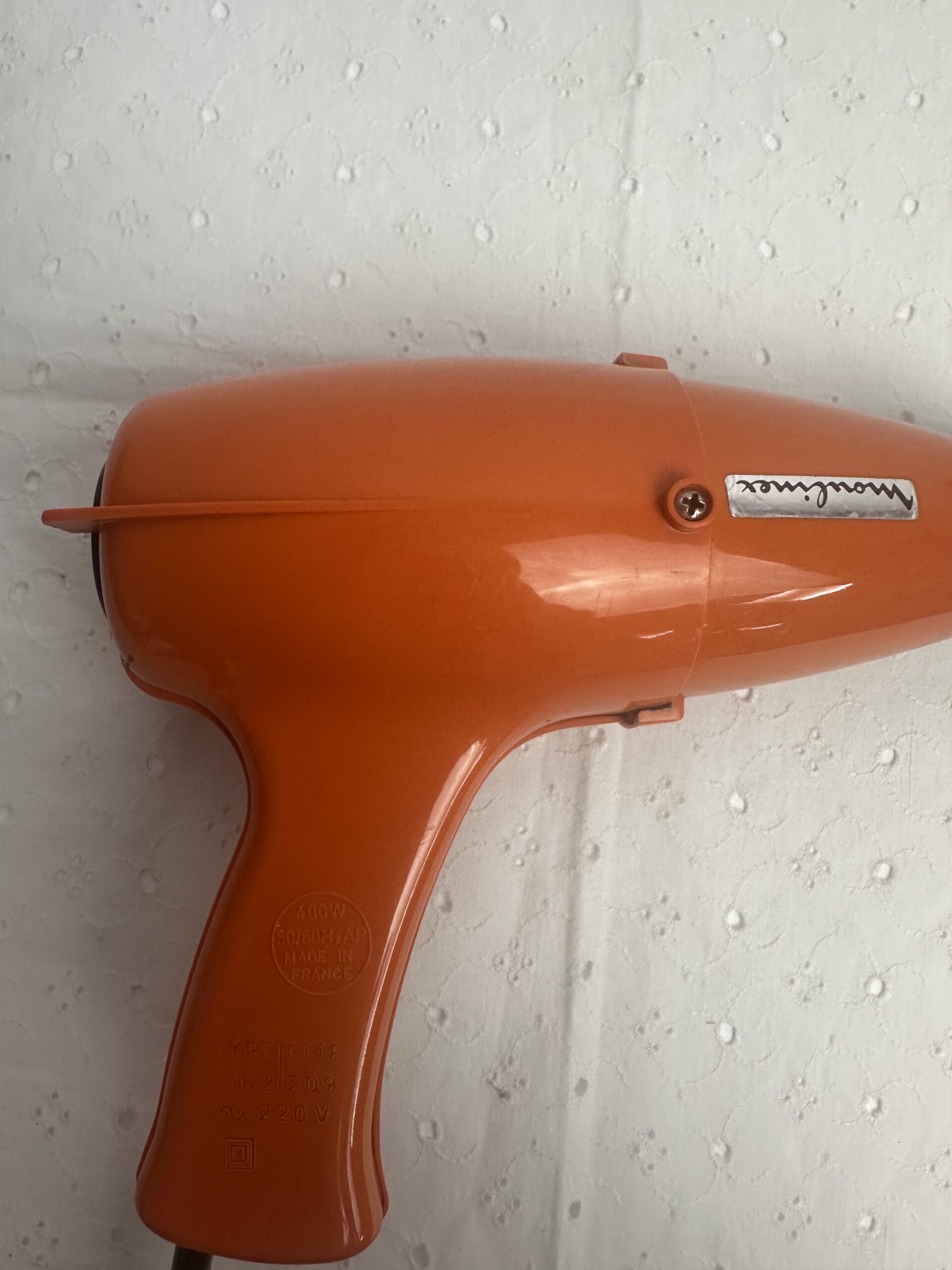 Sèche cheveux vintage Moulinex orange – Image 6