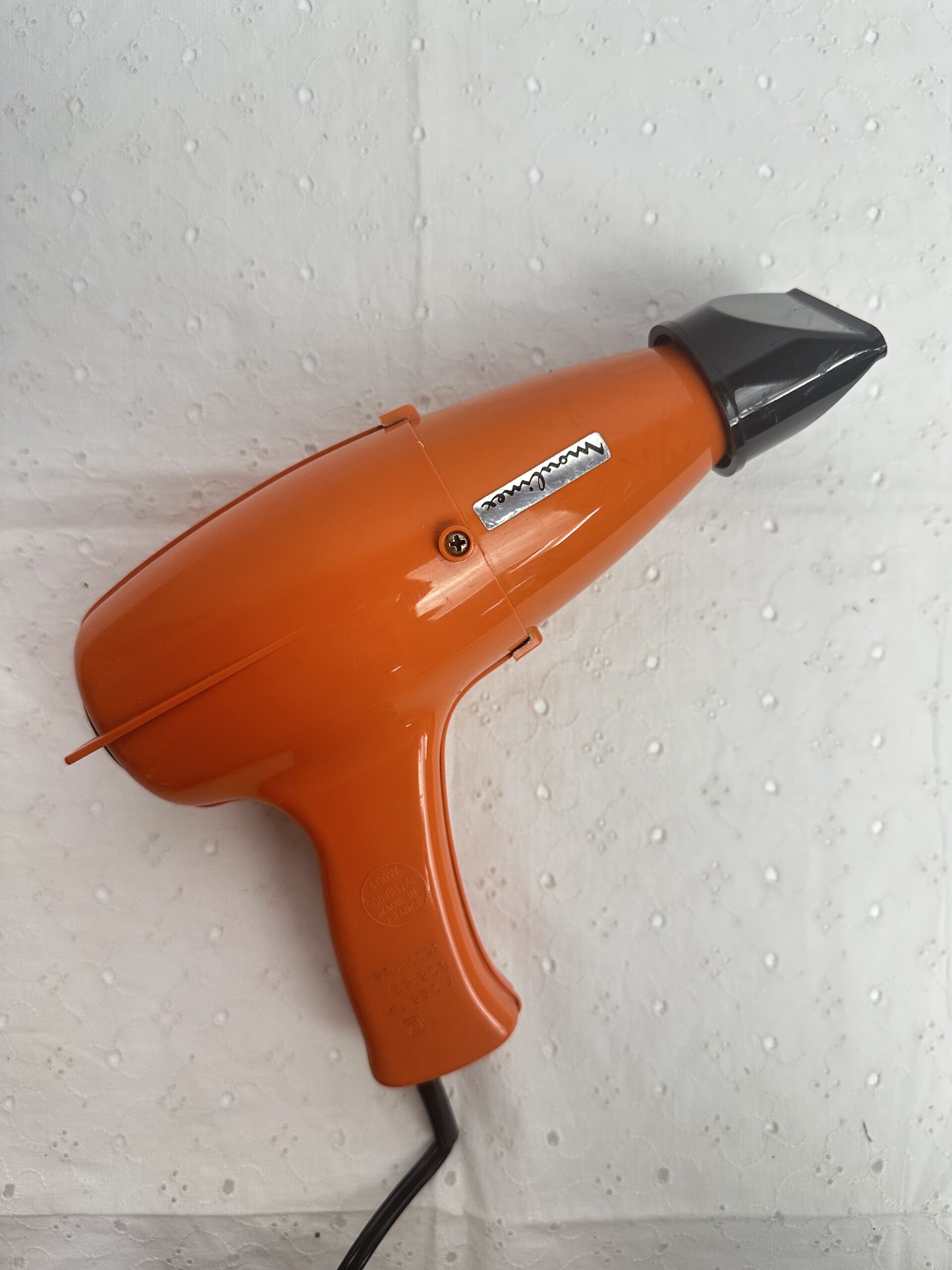 Sèche cheveux vintage Moulinex orange