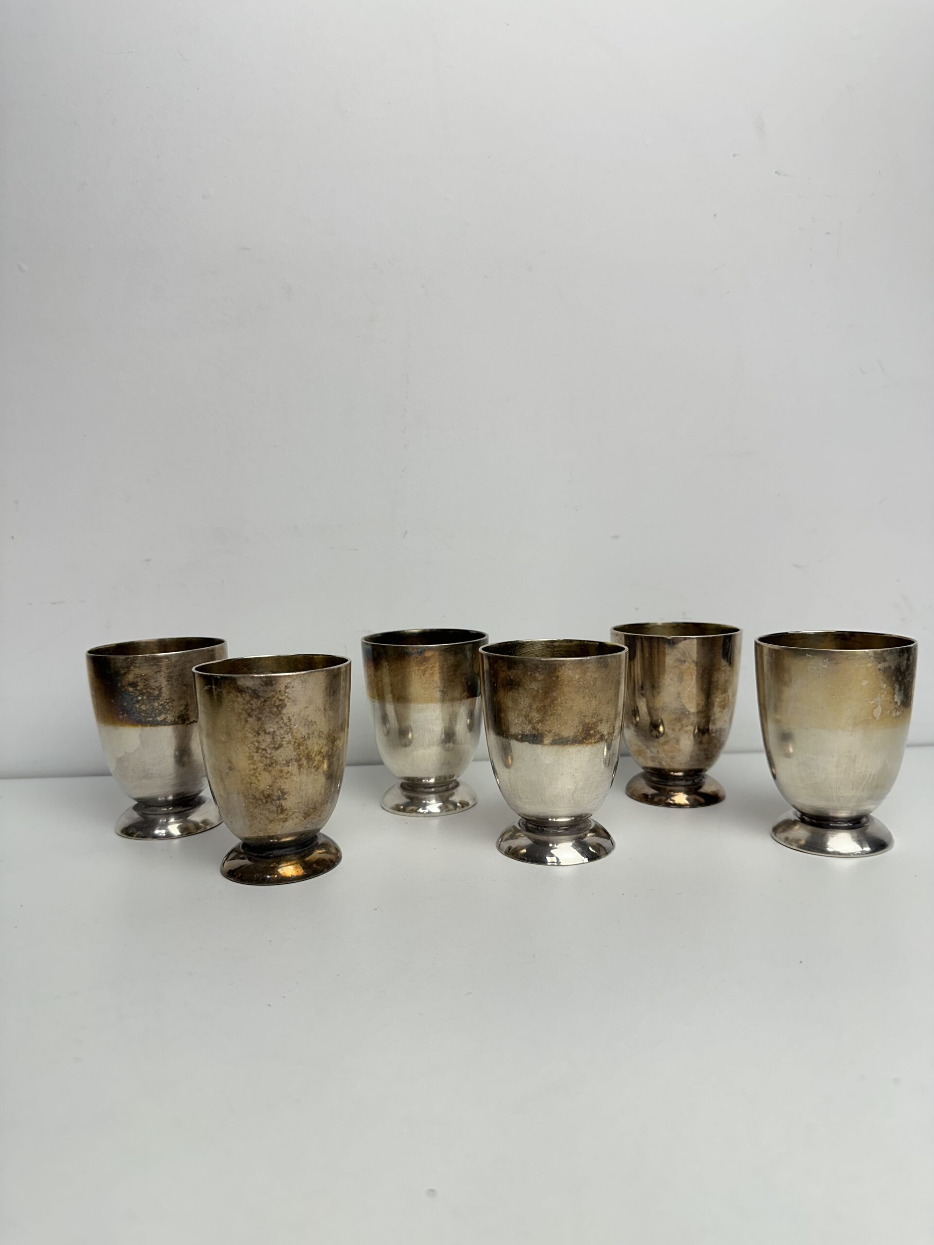 6 petits verres à pied métal argenté Gallia Christofle – Image 3