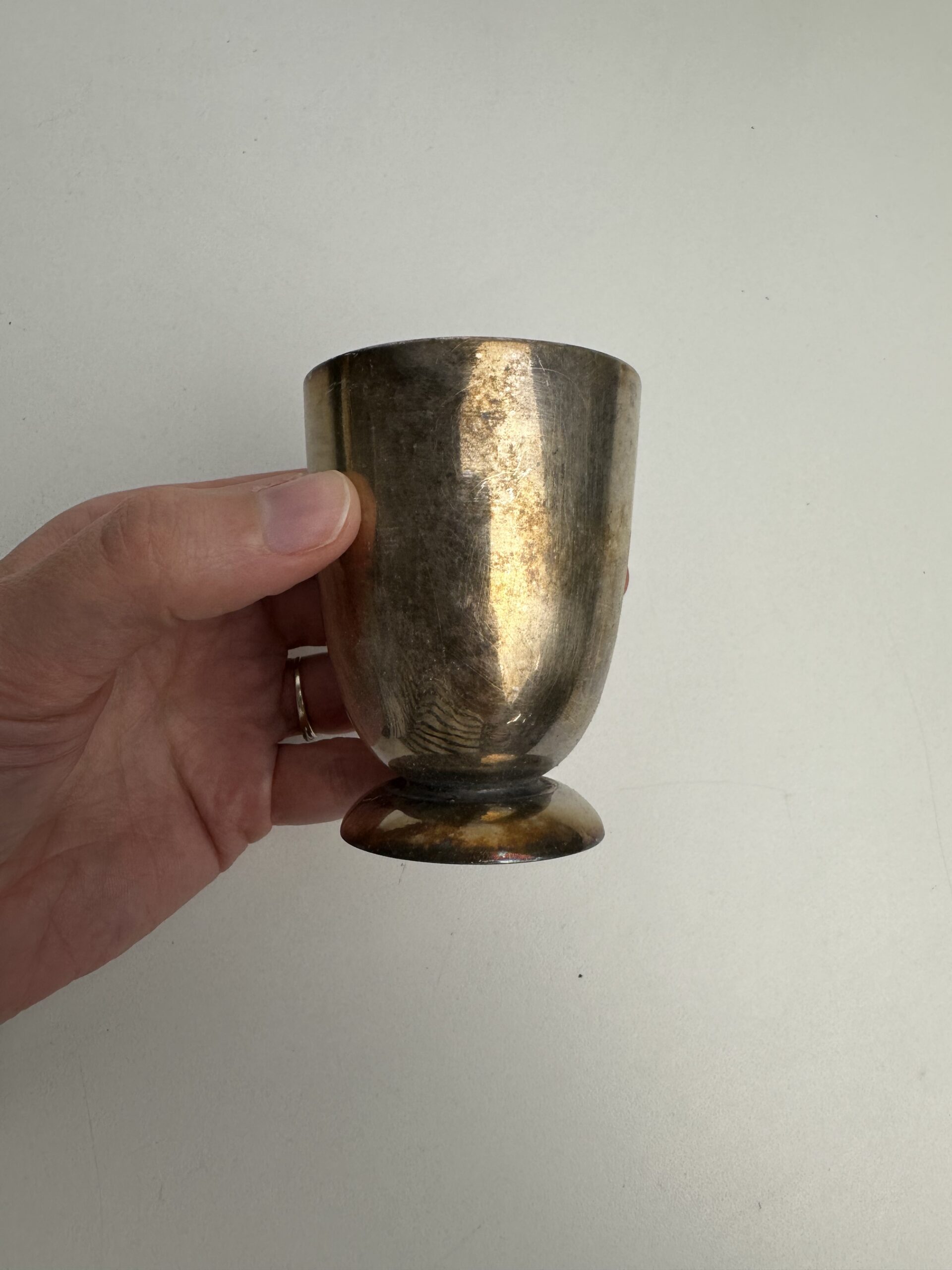 6 petits verres à pied métal argenté Gallia Christofle – Image 4