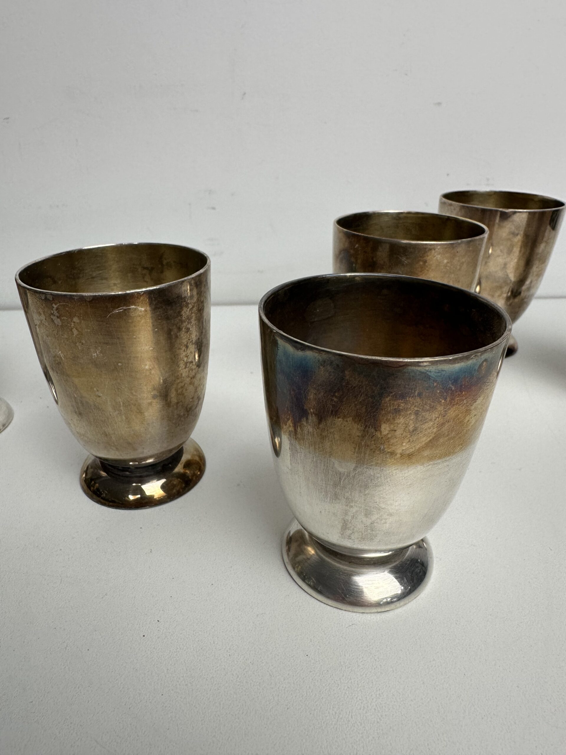 6 petits verres à pied métal argenté Gallia Christofle – Image 7