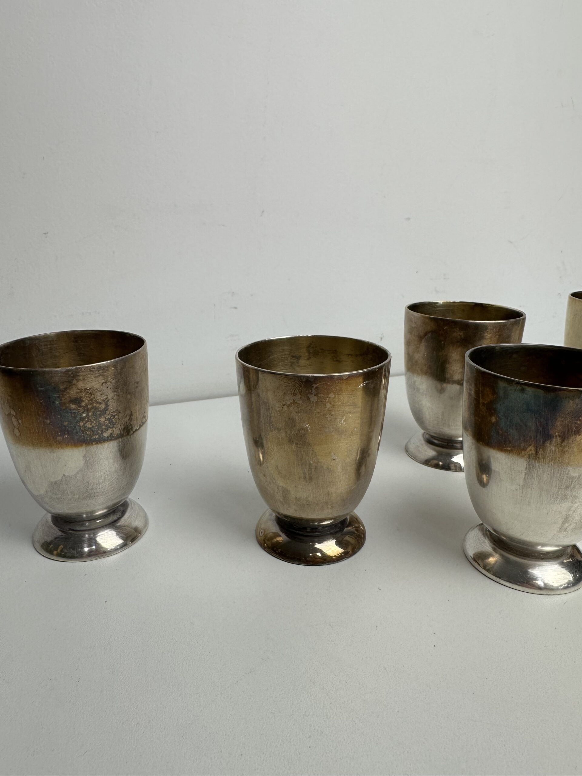 6 petits verres à pied métal argenté Gallia Christofle – Image 9