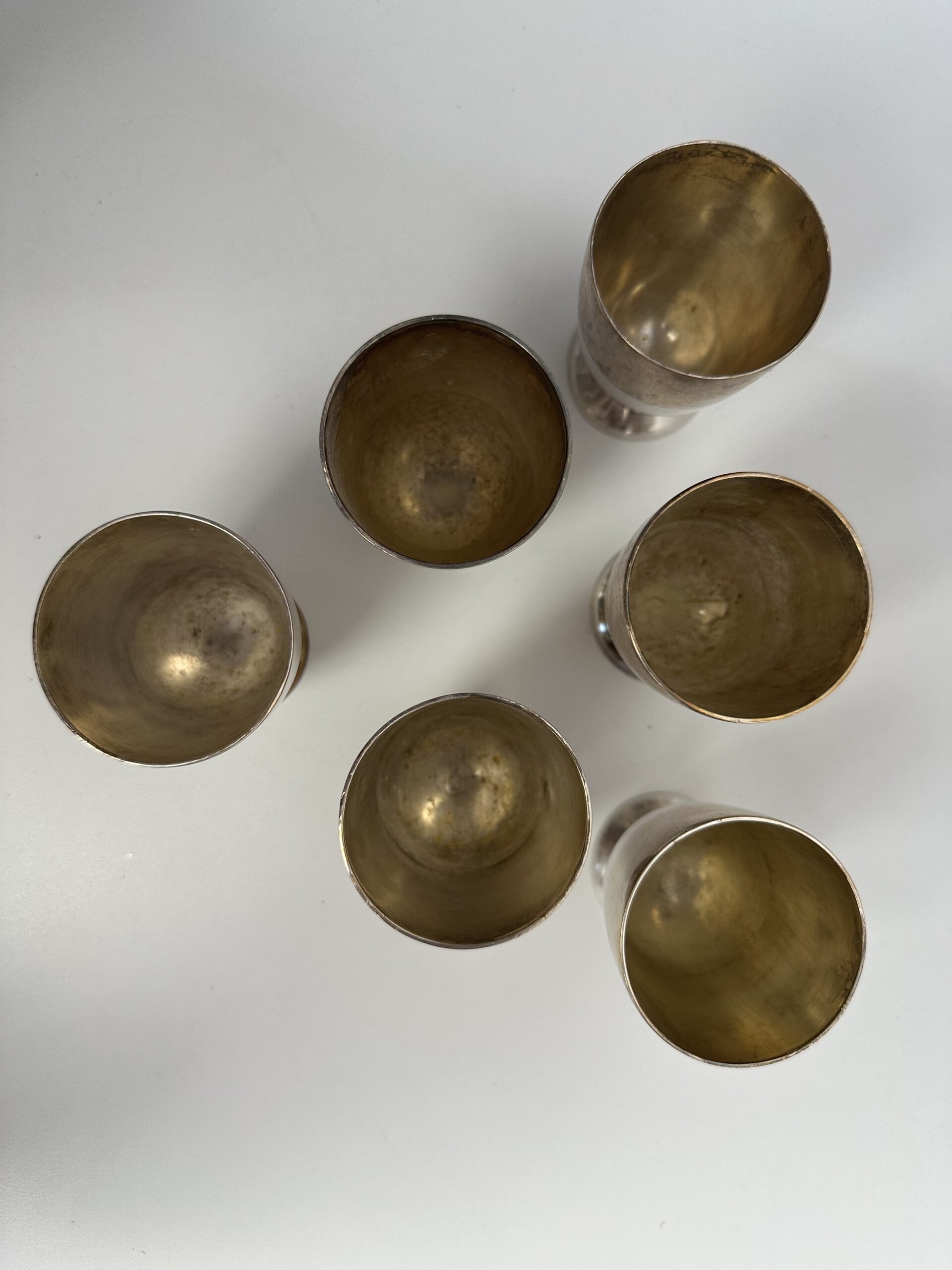 6 petits verres à pied métal argenté Gallia Christofle – Image 11