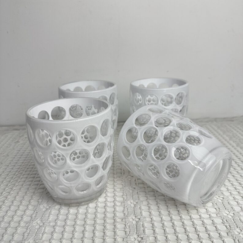 4 verres acrylique "lente" Mario Luca Giusti