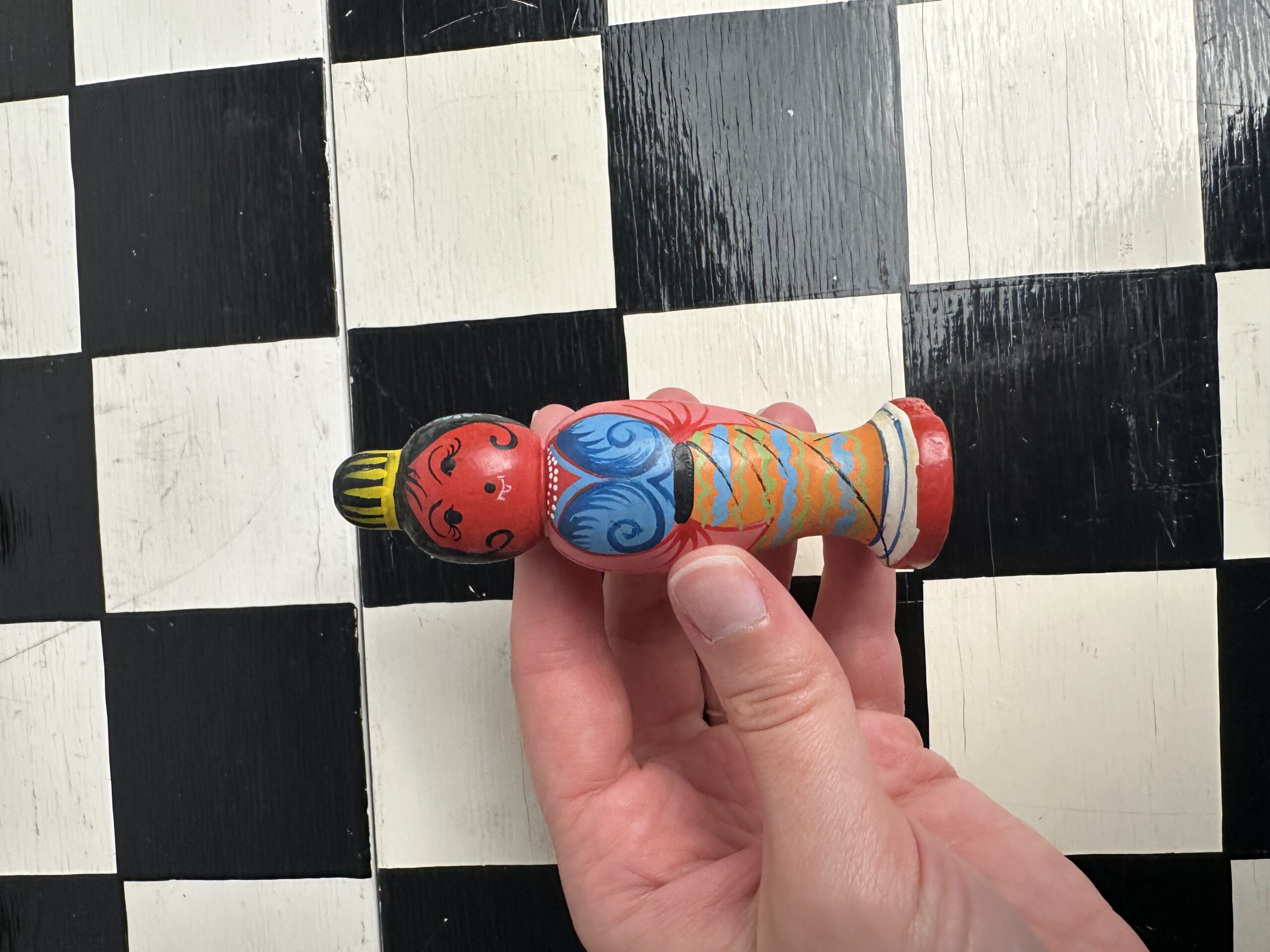 Jeu d’échecs ancien artisanal en bois – Image 14