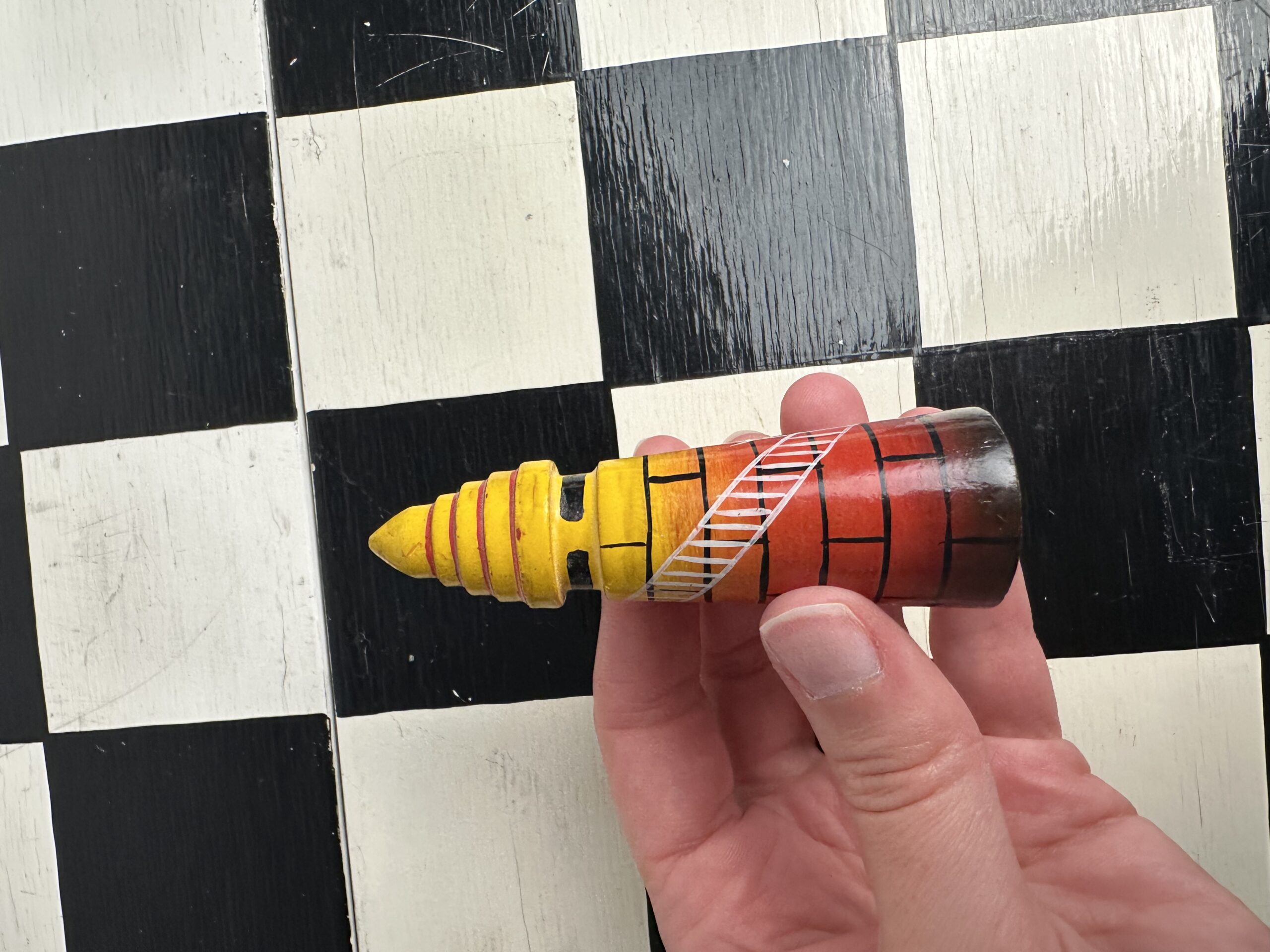 Jeu d’échecs ancien artisanal en bois – Image 15