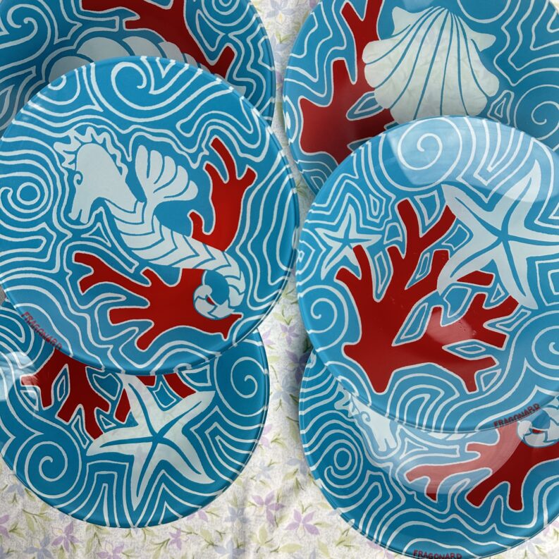 8 assiettes à dessert Fragonard