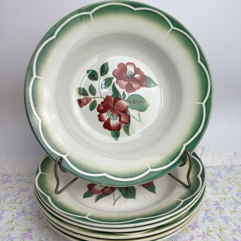 6 assiettes creuses Mireille Digoin Sarreguemines