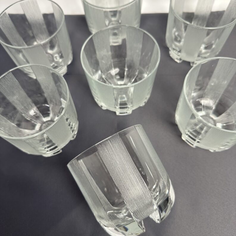 Lot de 7 verres vintage France Reims 