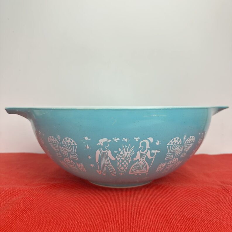 Saladier vintage Pyrex bleu turquoise