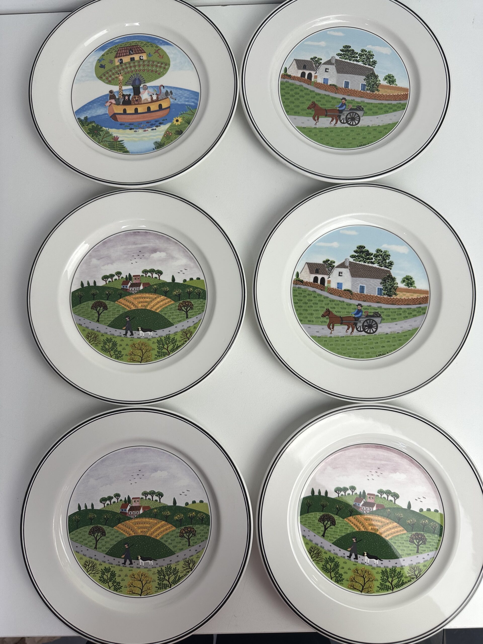6 assiettes à dessert Villeroy et Boch Décor Naif – Image 2