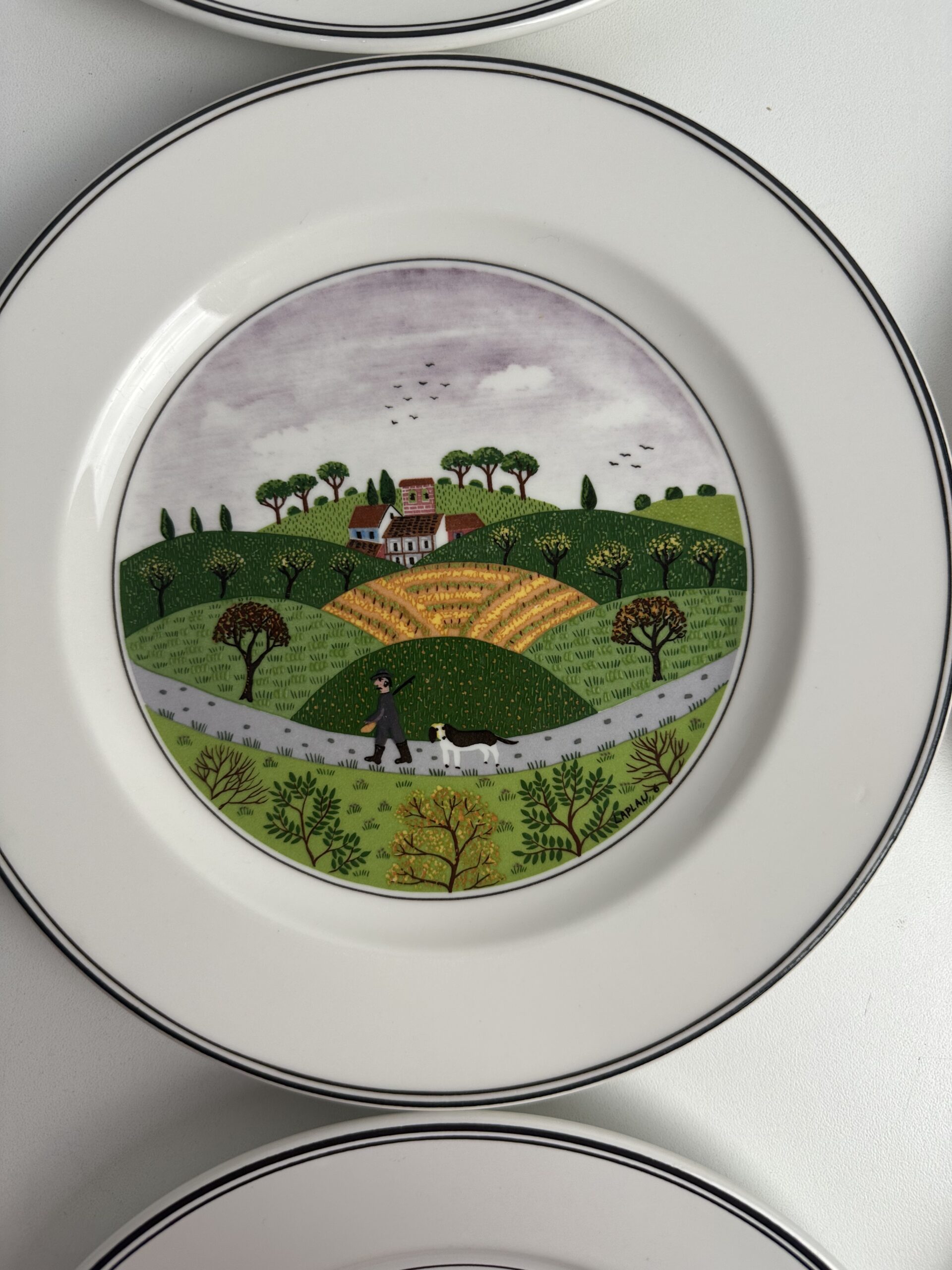 6 assiettes à dessert Villeroy et Boch Décor Naif – Image 6