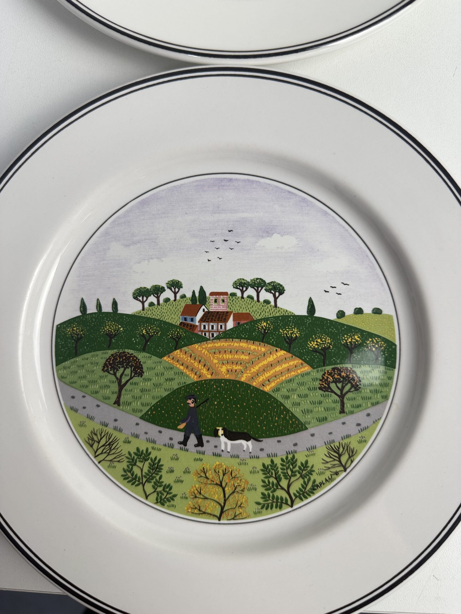 6 assiettes à dessert Villeroy et Boch Décor Naif – Image 7