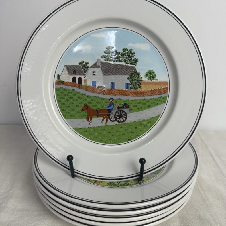 6 assiettes à dessert Villeroy et Boch Décor Naif