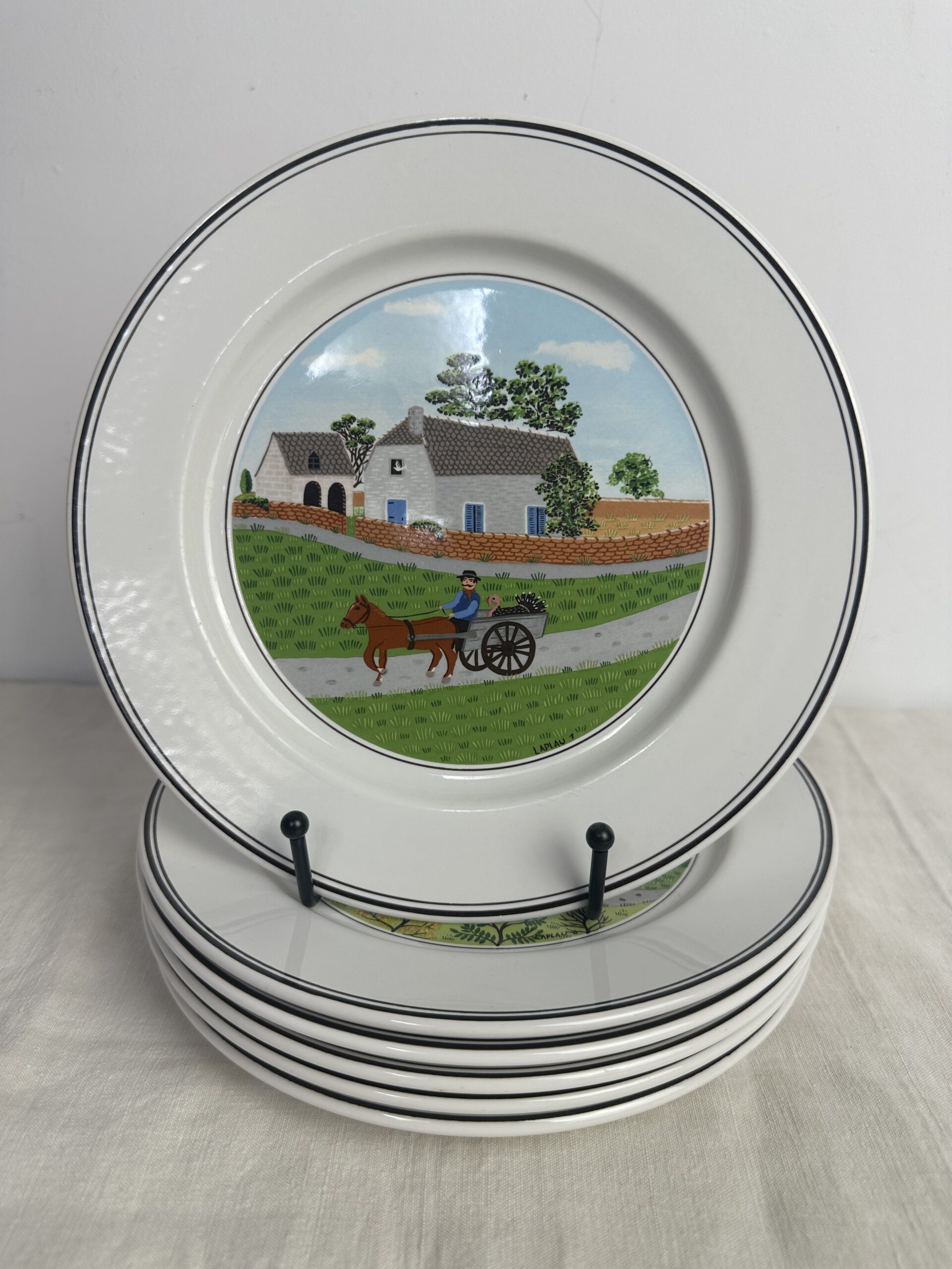 6 assiettes à dessert Villeroy et Boch Décor Naif