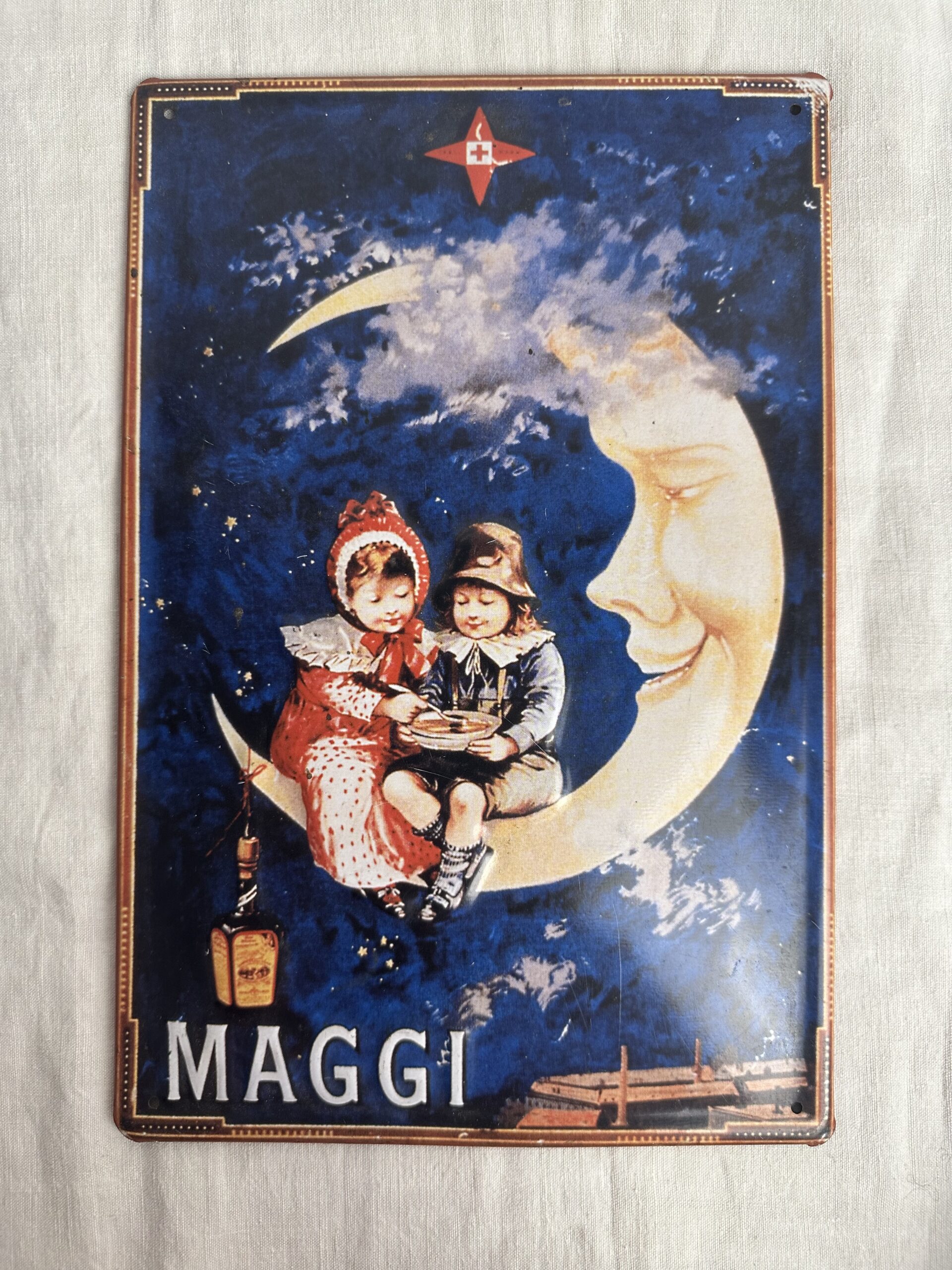 Plaque publicitaire métal vintage Maggi