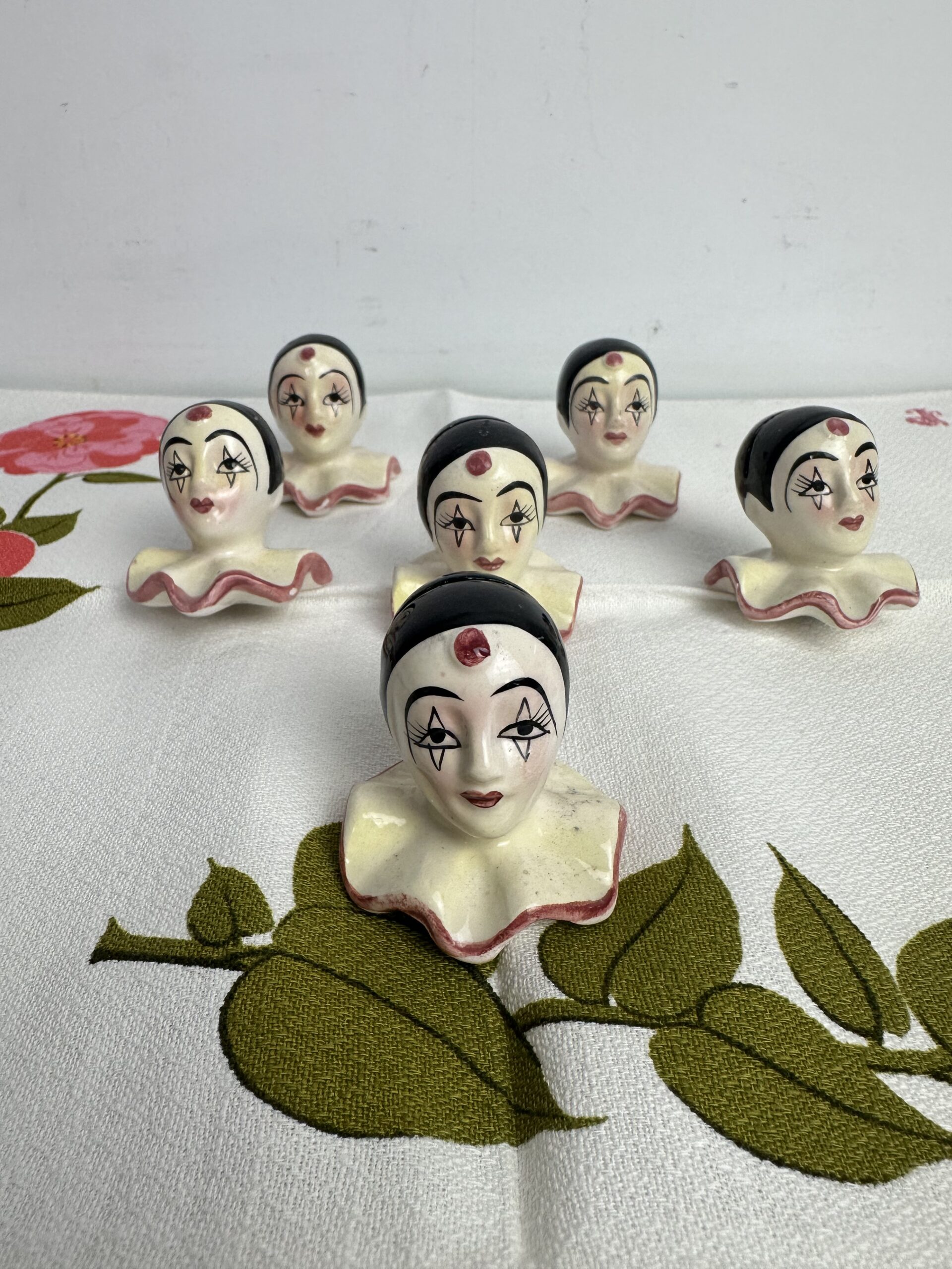 Lot de 6 porte nom Pierrot