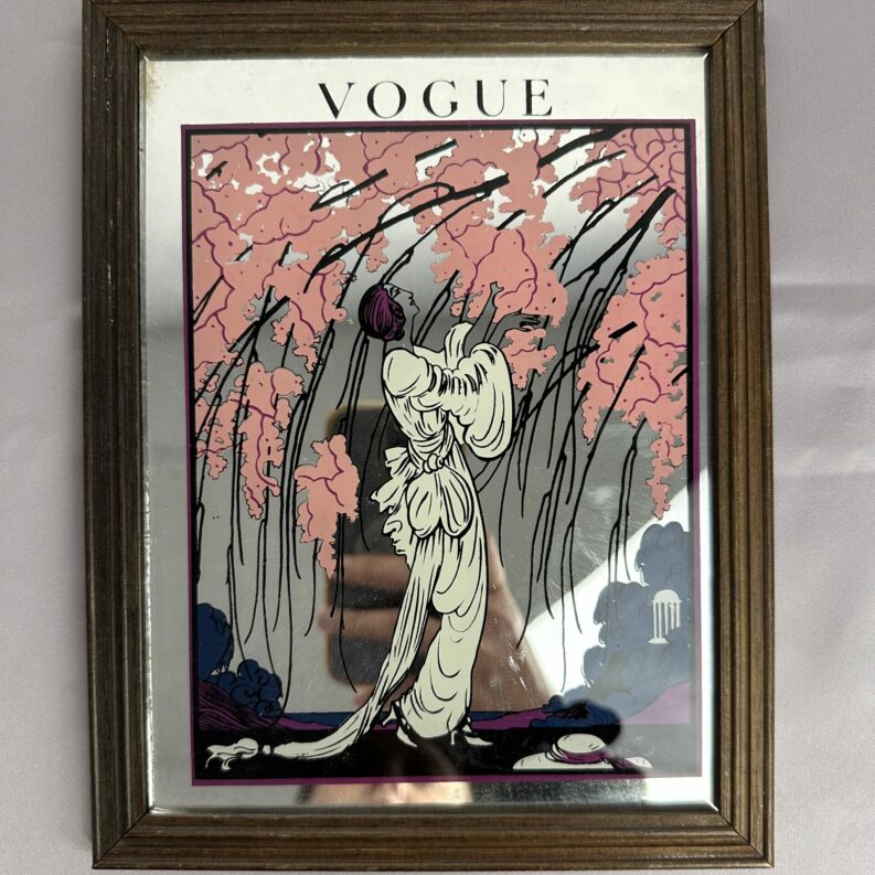 Cadre miroir sérigraphié Vogue année 80