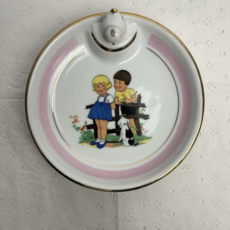 Assiette chauffante bébé porcelaine de Limoges
