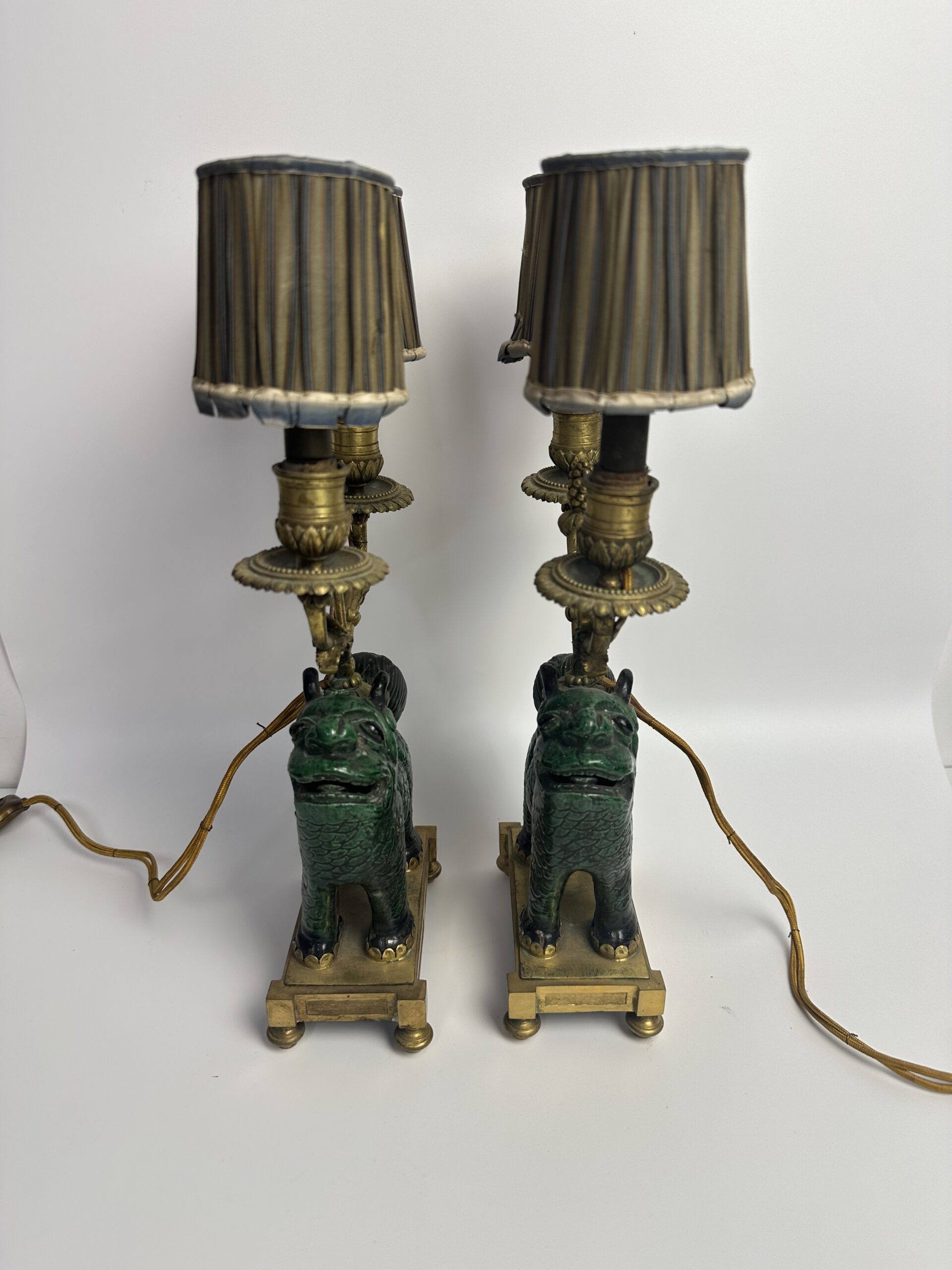 Ancienne paire de lampe chien de Fô – Image 2