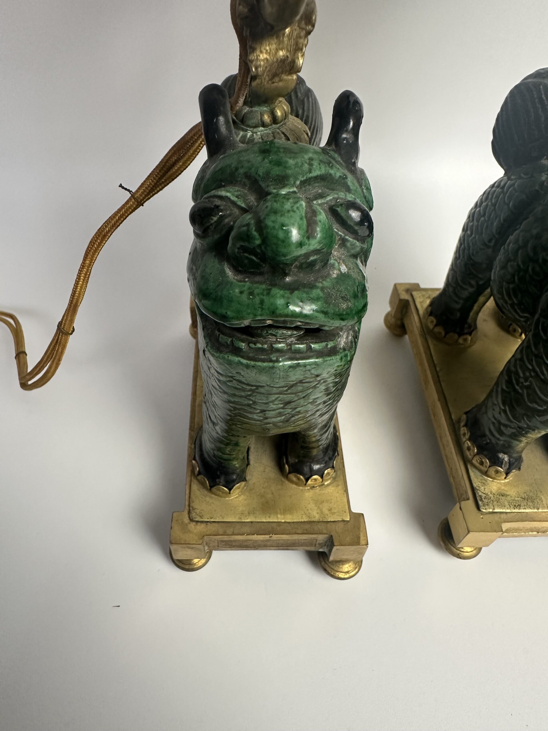 Ancienne paire de lampe chien de Fô – Image 3