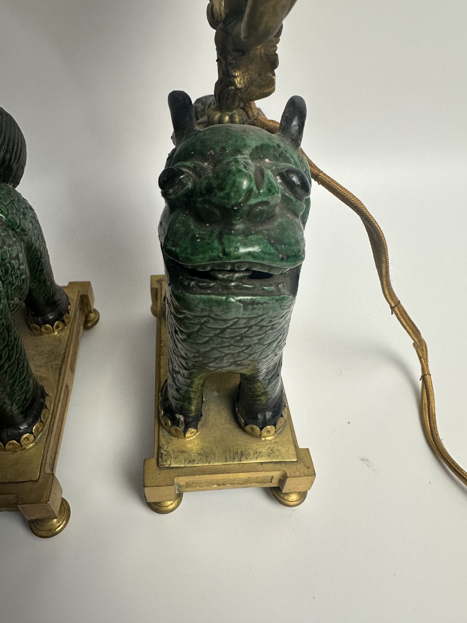 Ancienne paire de lampe chien de Fô – Image 4