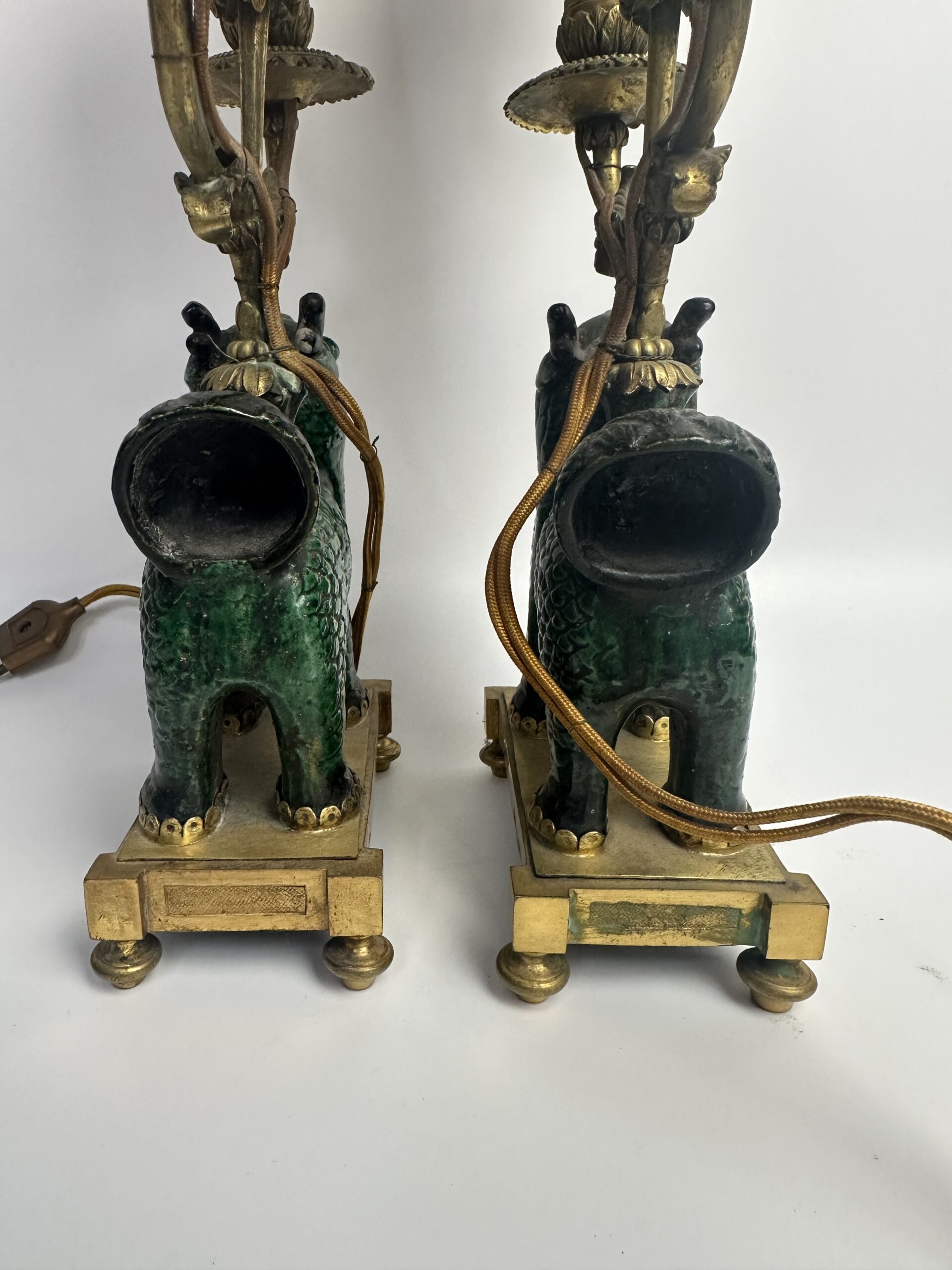 Ancienne paire de lampe chien de Fô – Image 8