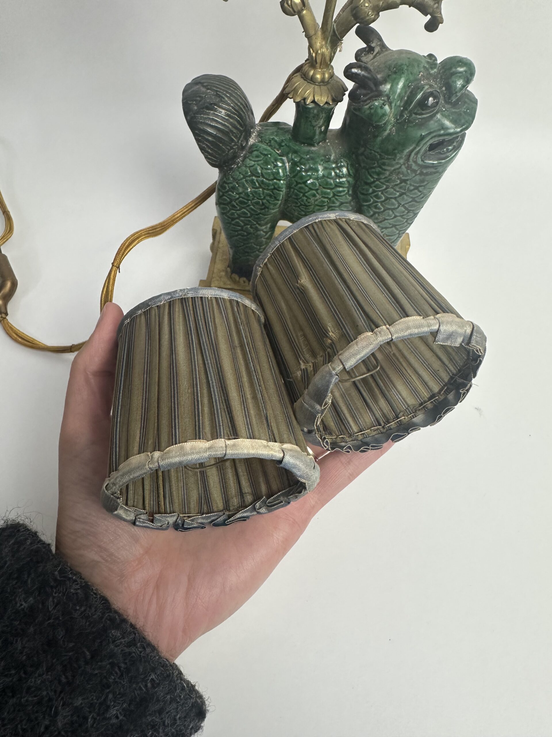 Ancienne paire de lampe chien de Fô – Image 17
