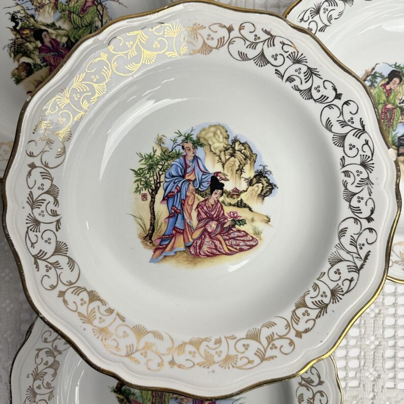 6 assiettes creuses l'Amandinoise modèle Tokio