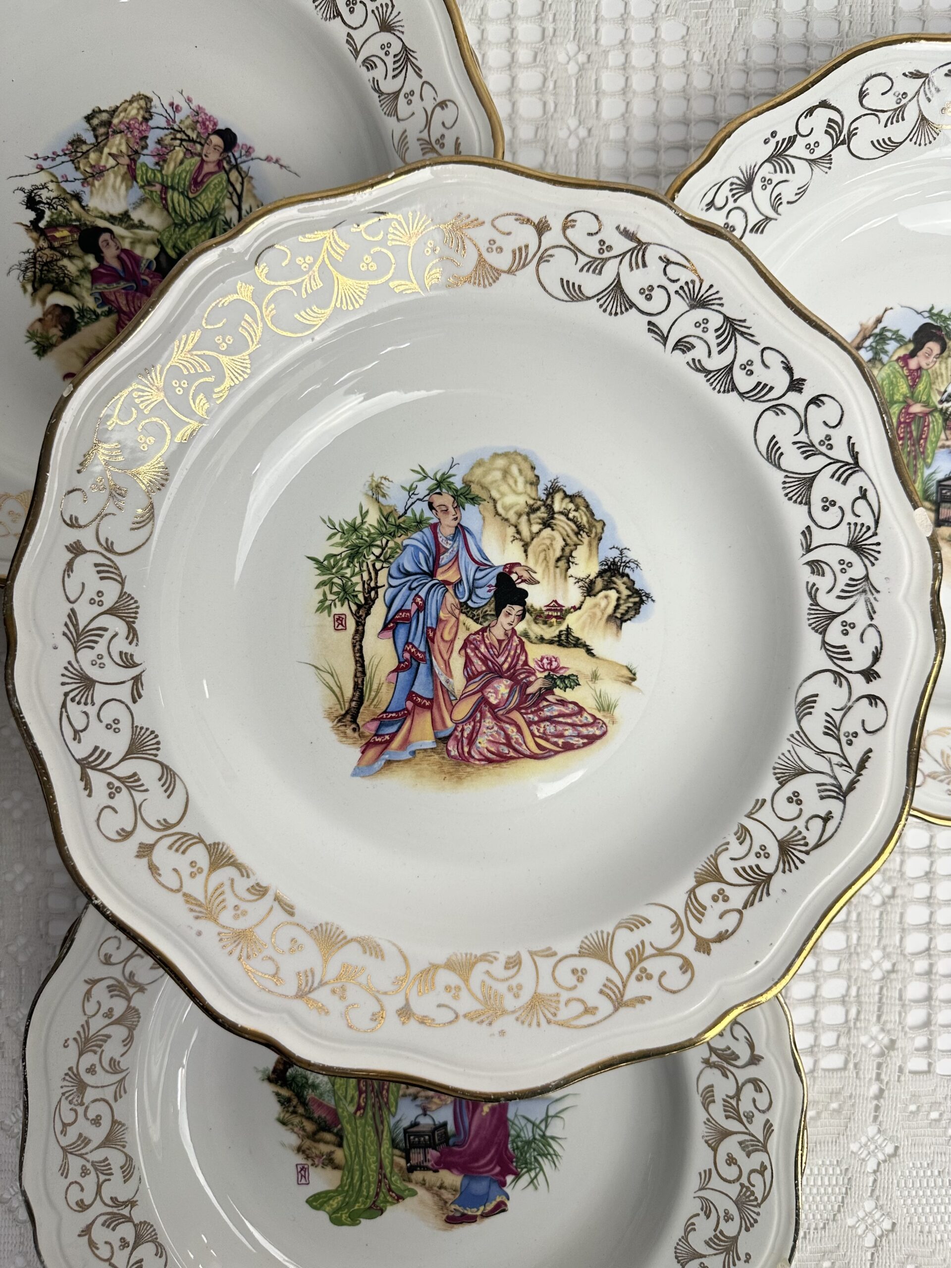 6 assiettes creuses l'Amandinoise modèle Tokio