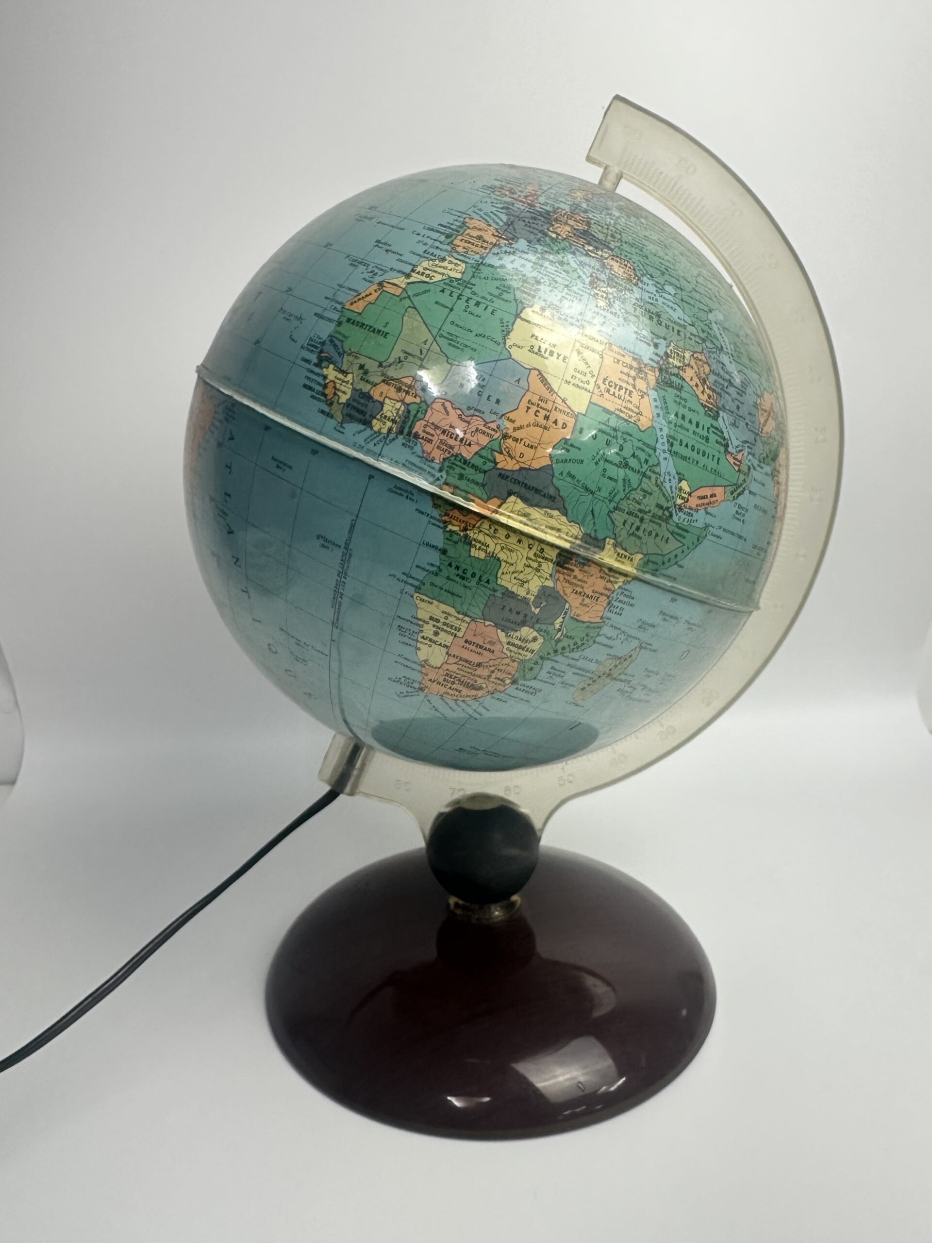 Globe terrestre lumineux Nova Rico vintage années 70 – Image 2