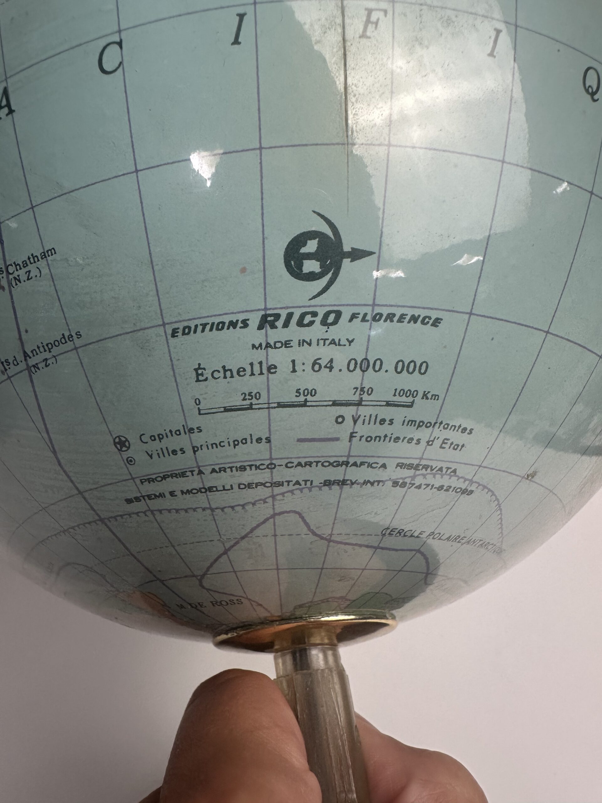 Globe terrestre lumineux Nova Rico vintage années 70 – Image 5
