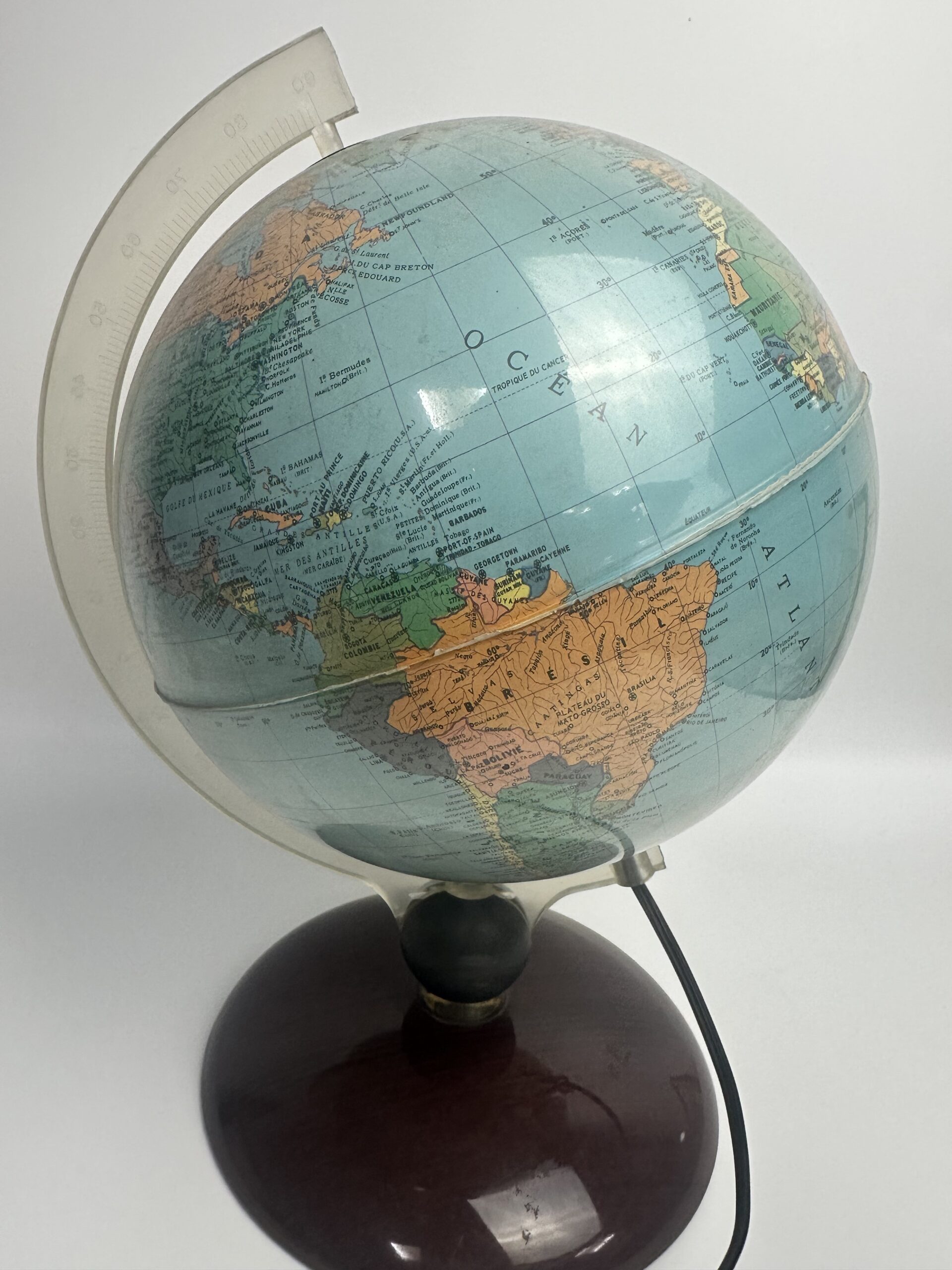Globe terrestre lumineux Nova Rico vintage années 70 – Image 11