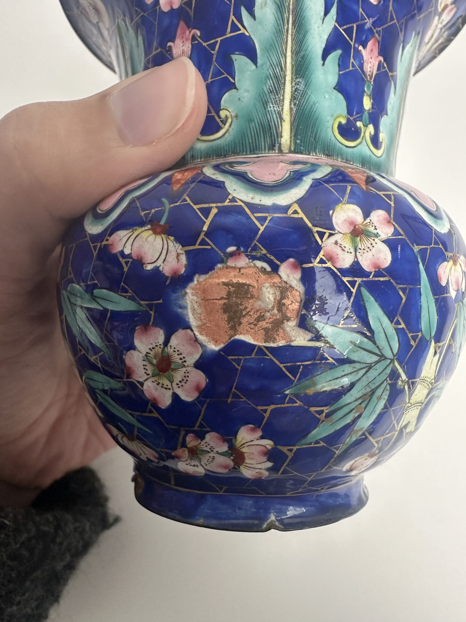 Petit vase chinois en émail cloisonné – Image 5