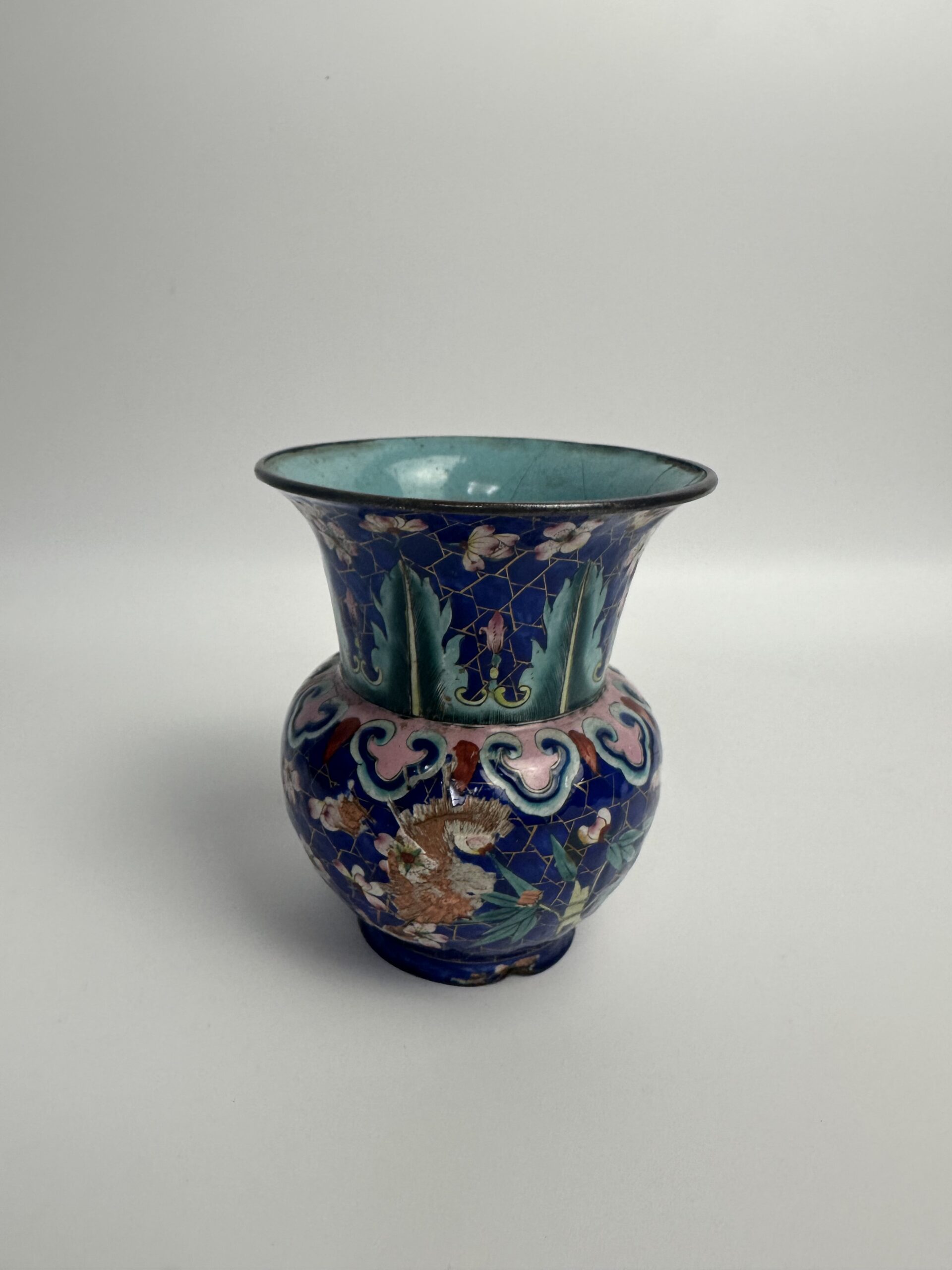 Petit vase chinois en émail cloisonné – Image 8