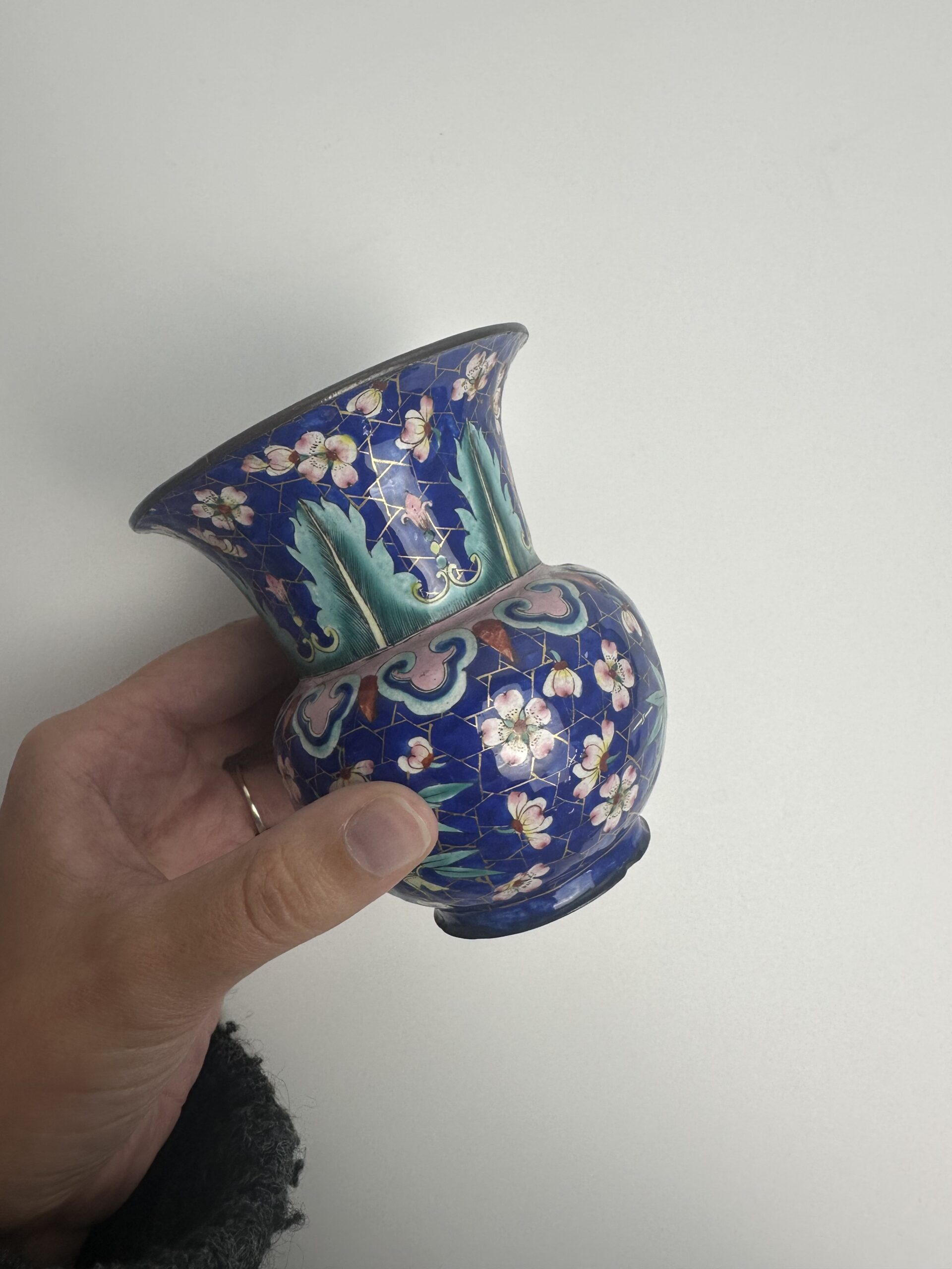 Petit vase chinois en émail cloisonné – Image 11