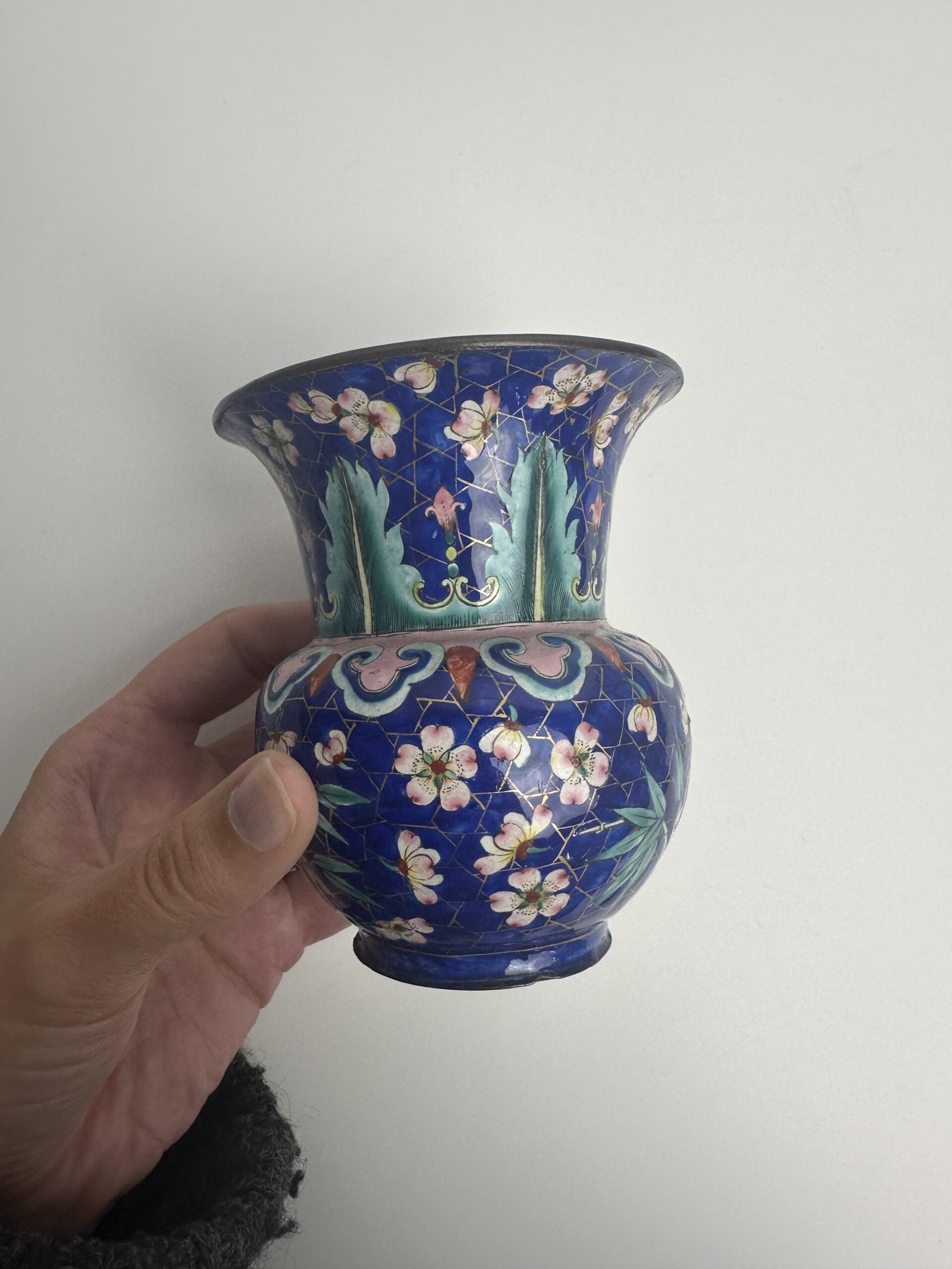 Petit vase chinois en émail cloisonné – Image 12